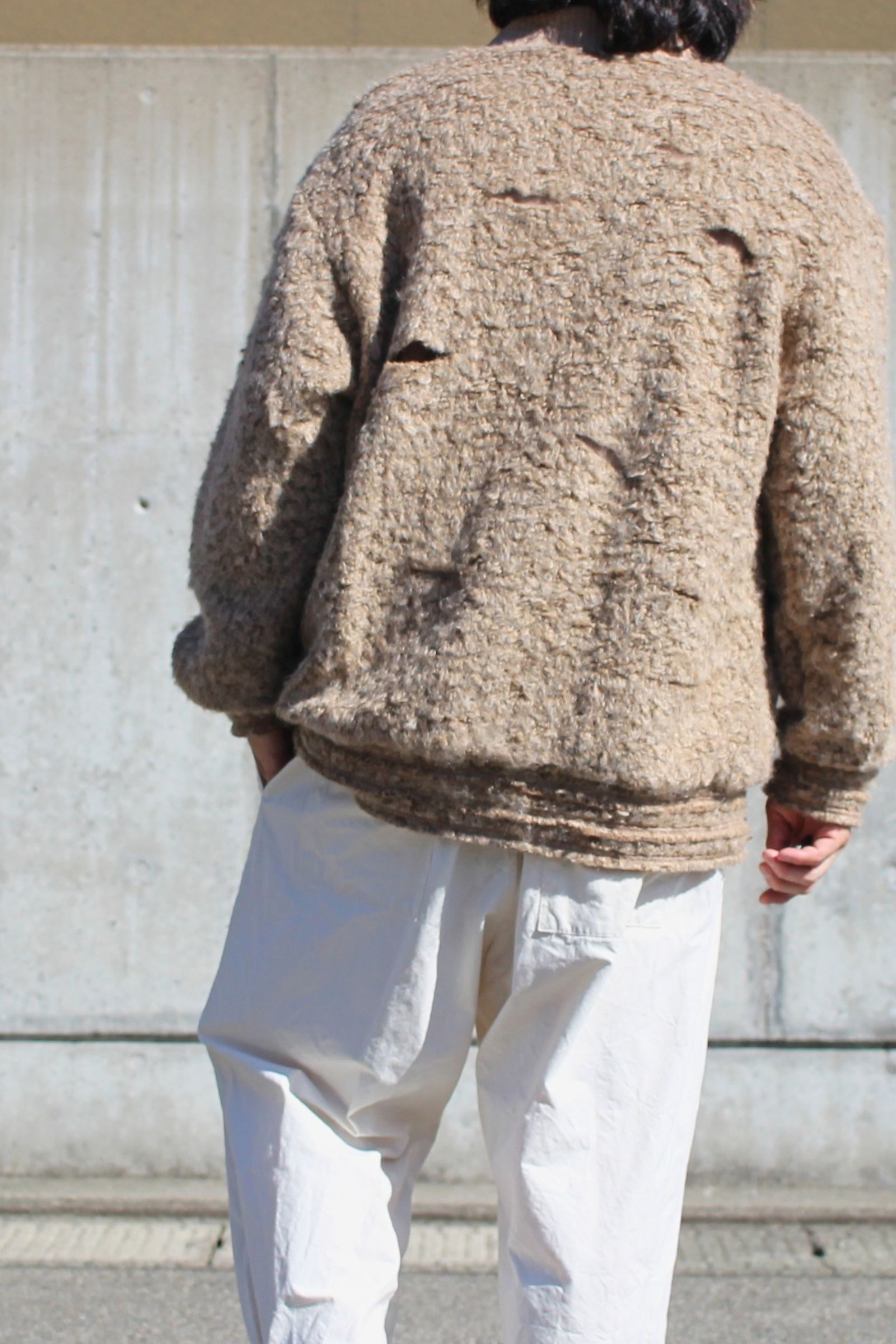 Loop tweed cardigan / ループツイードカーディガン - BEIGE