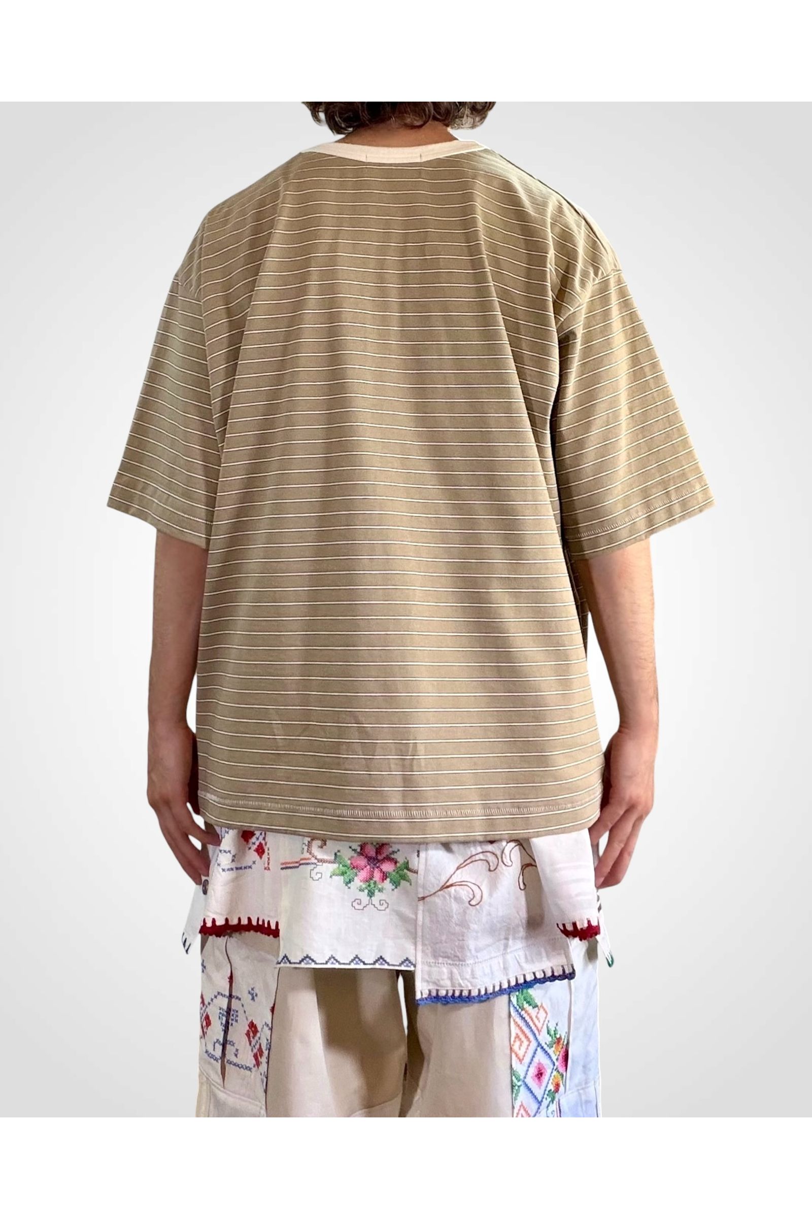 ECHOES-TEE  / エコーズTシャツ : ボーダーTシャツ - BEIGE