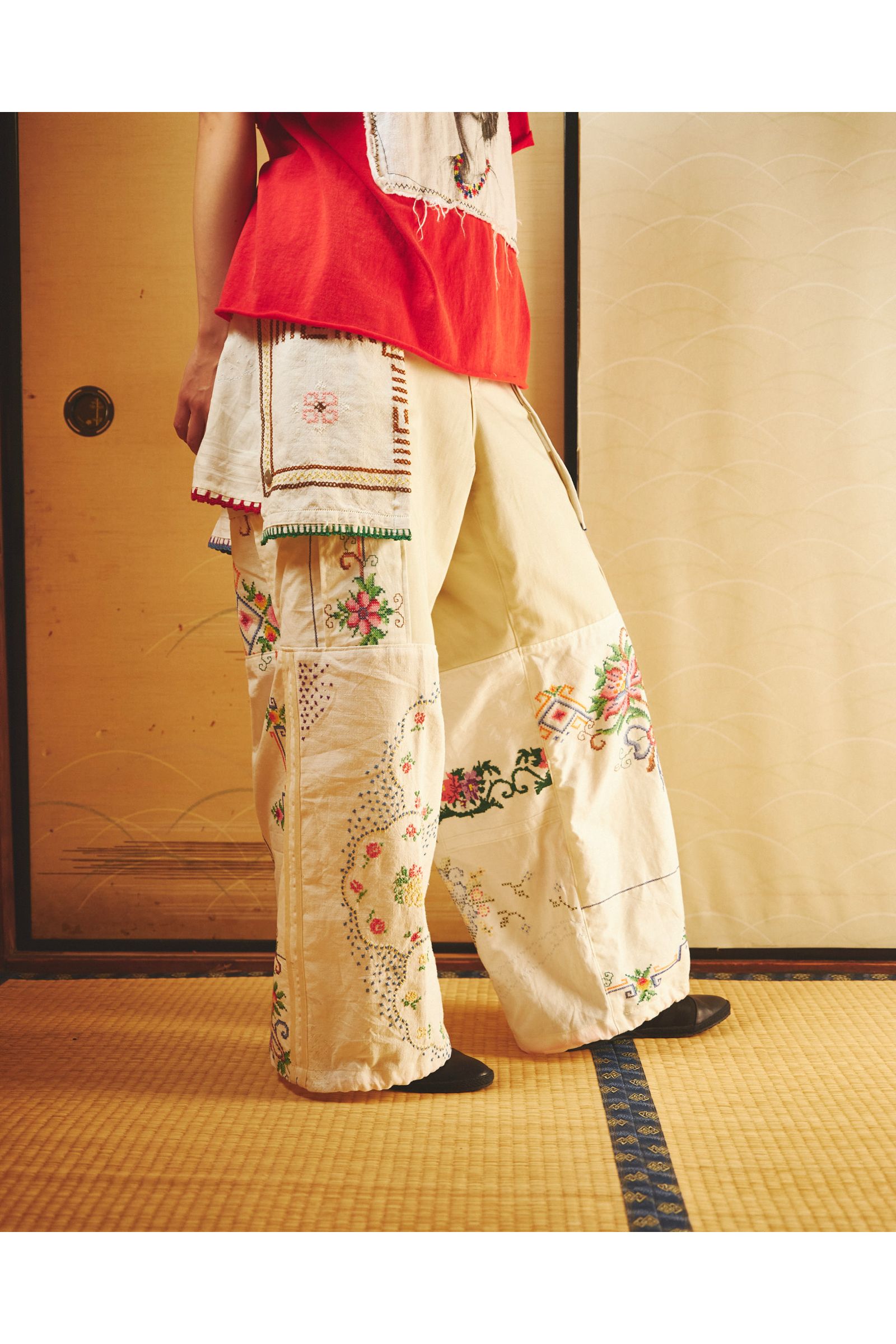 THREAD ART-PT / スレッドアートパンツ : ワイドパンツ