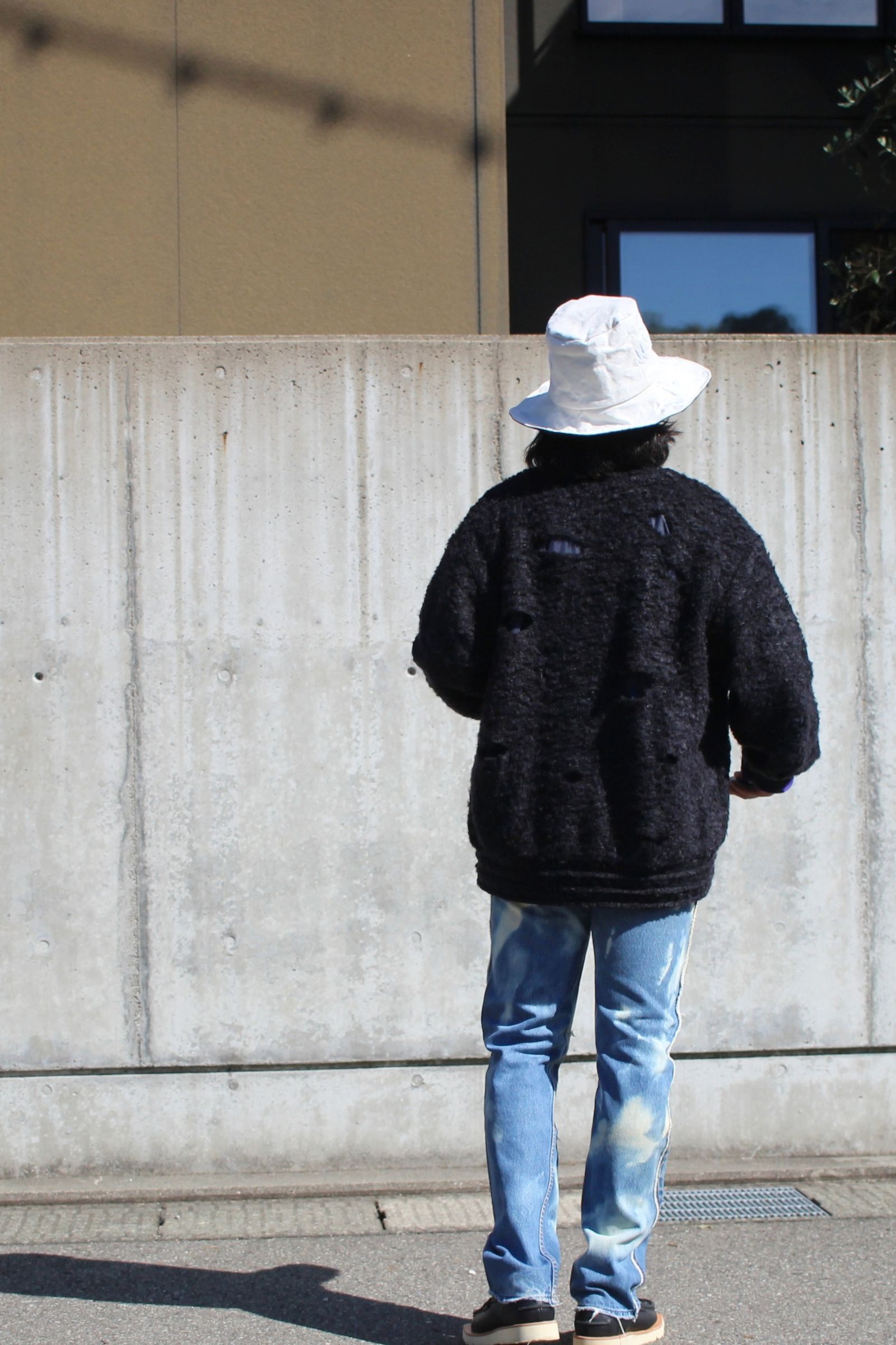 Loop tweed cardigan / ループツイードカーディガン - BLACK