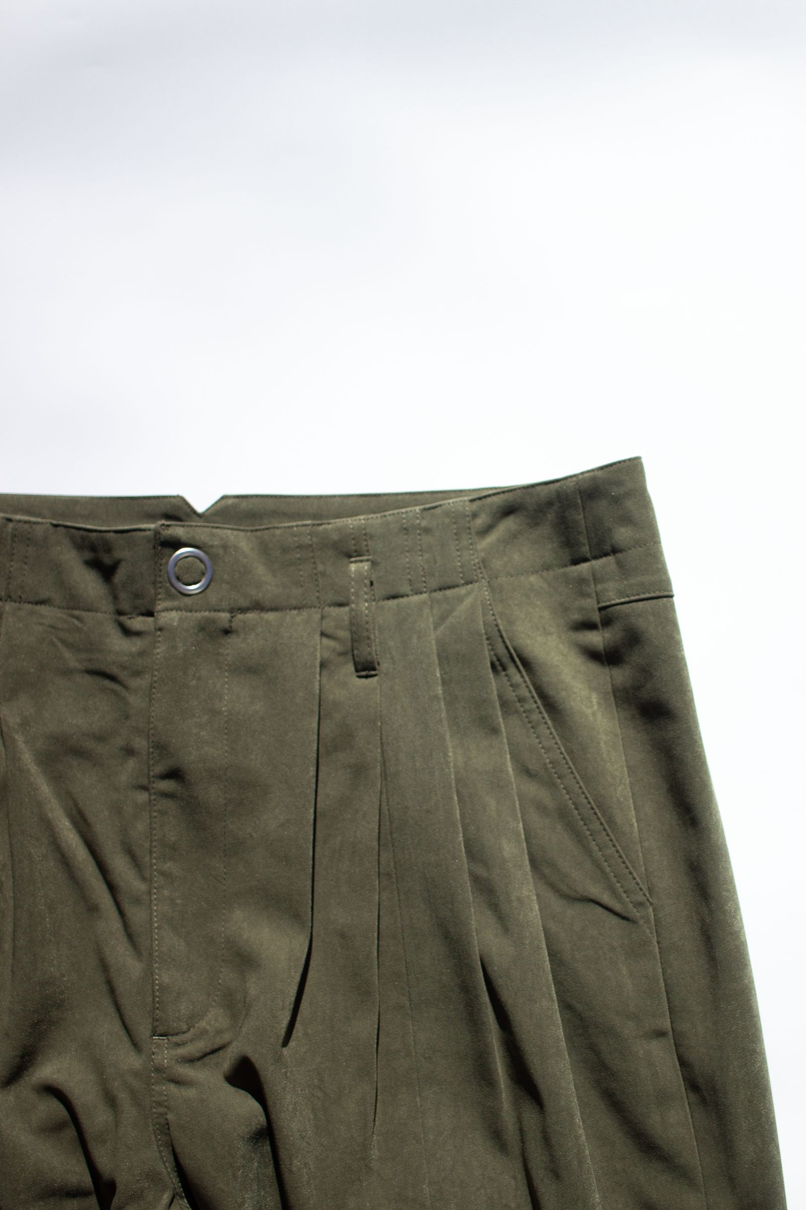 VEAGAN SUEDE TROUSERS  / ヴィーガンスエードトラウザーズ "MCADAM" - KHAKI