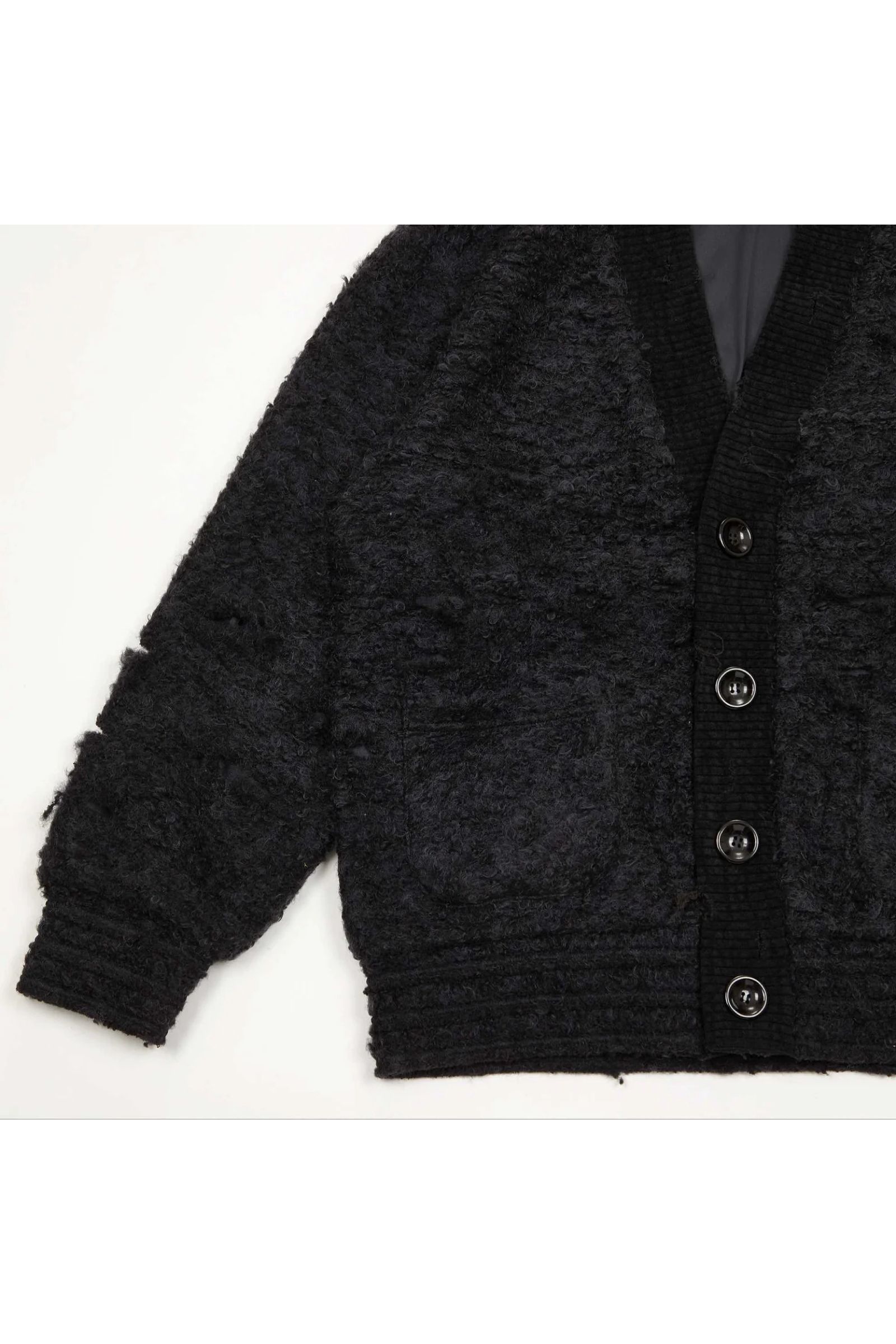 Loop tweed cardigan / ループツイードカーディガン - BLACK