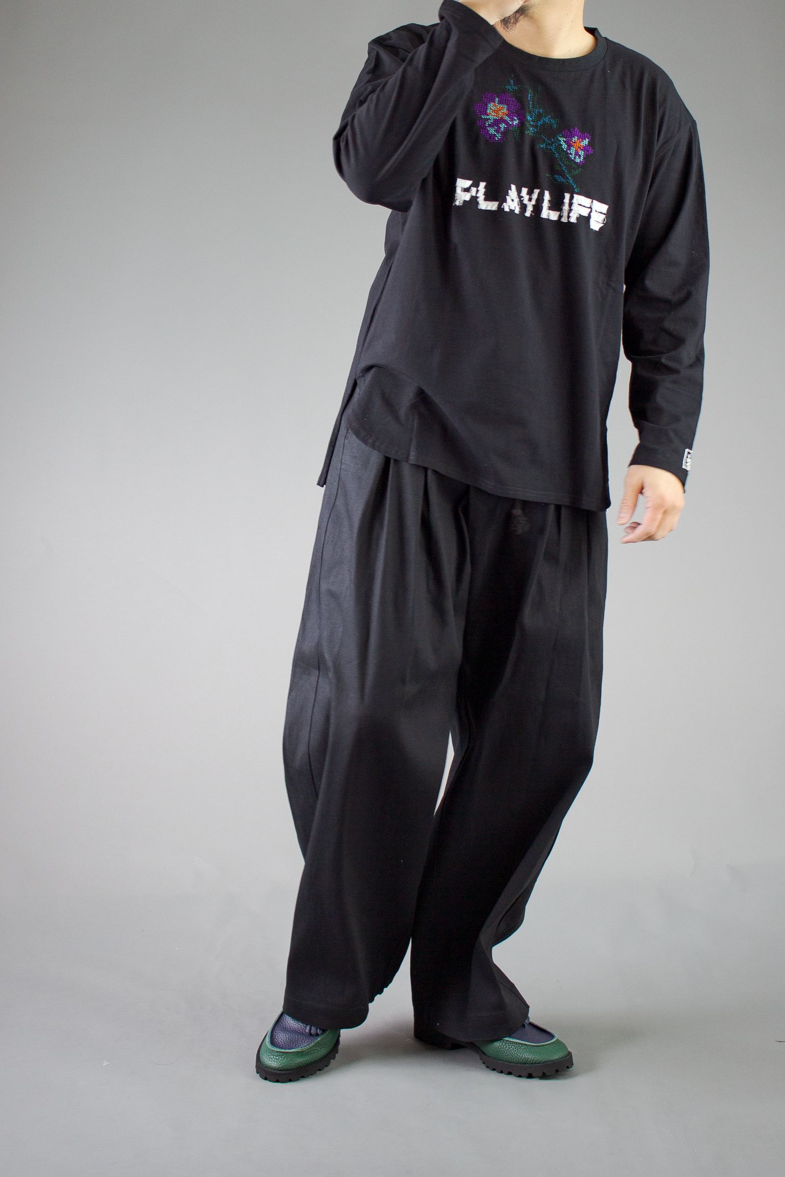 denim fisherman PT - black
