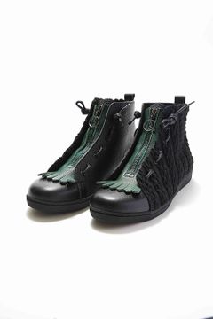 highcut sneakers / ハイカットスニーカー - black x green