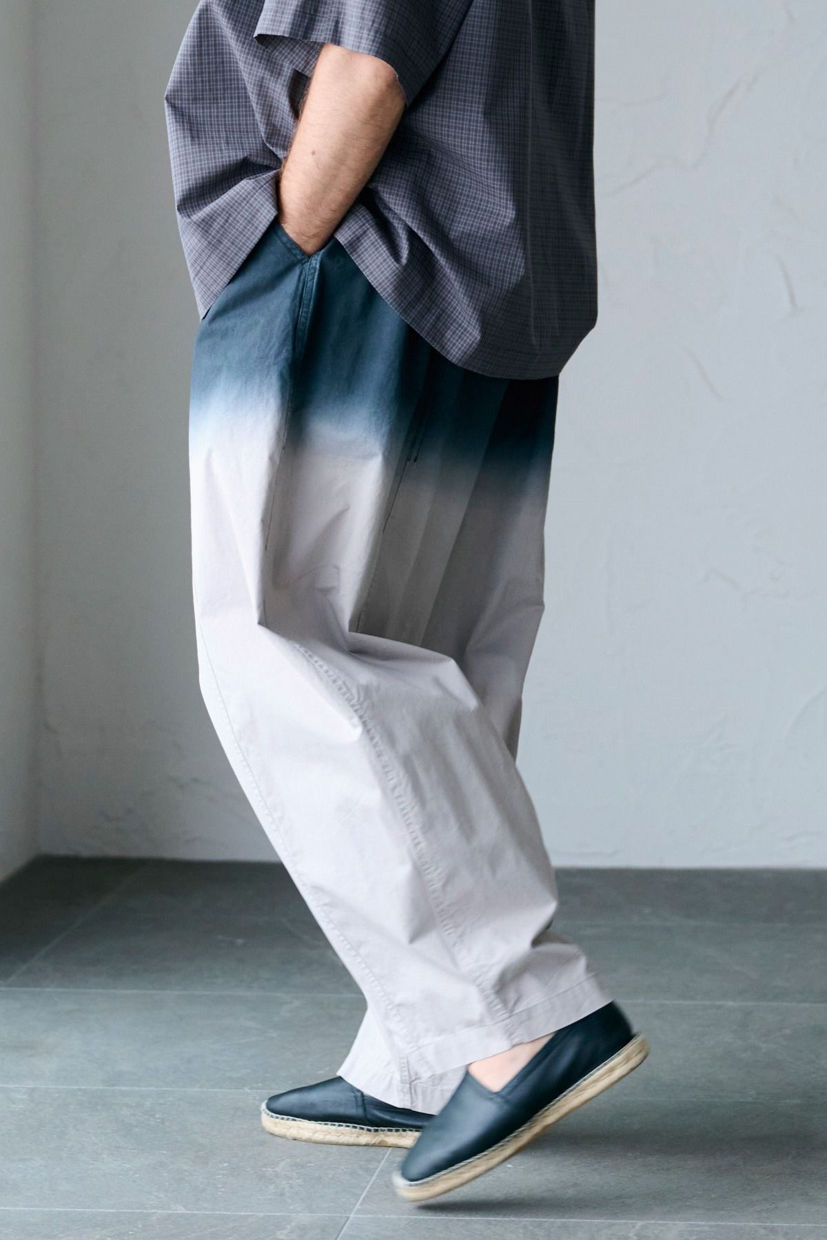 RAOUL / STEP DYEING PANT グラデーション染めトラウザー - LIGHTGRAY