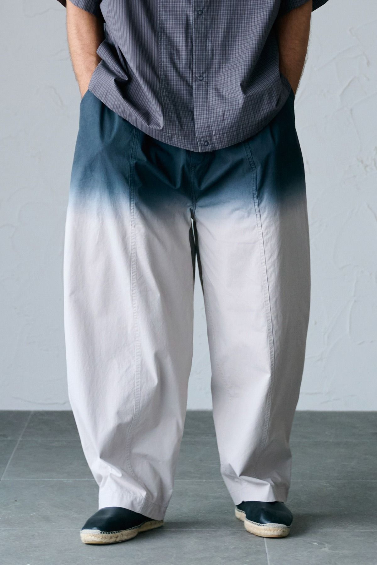 RAOUL / STEP DYEING PANT グラデーション染めトラウザー - LIGHTGRAY
