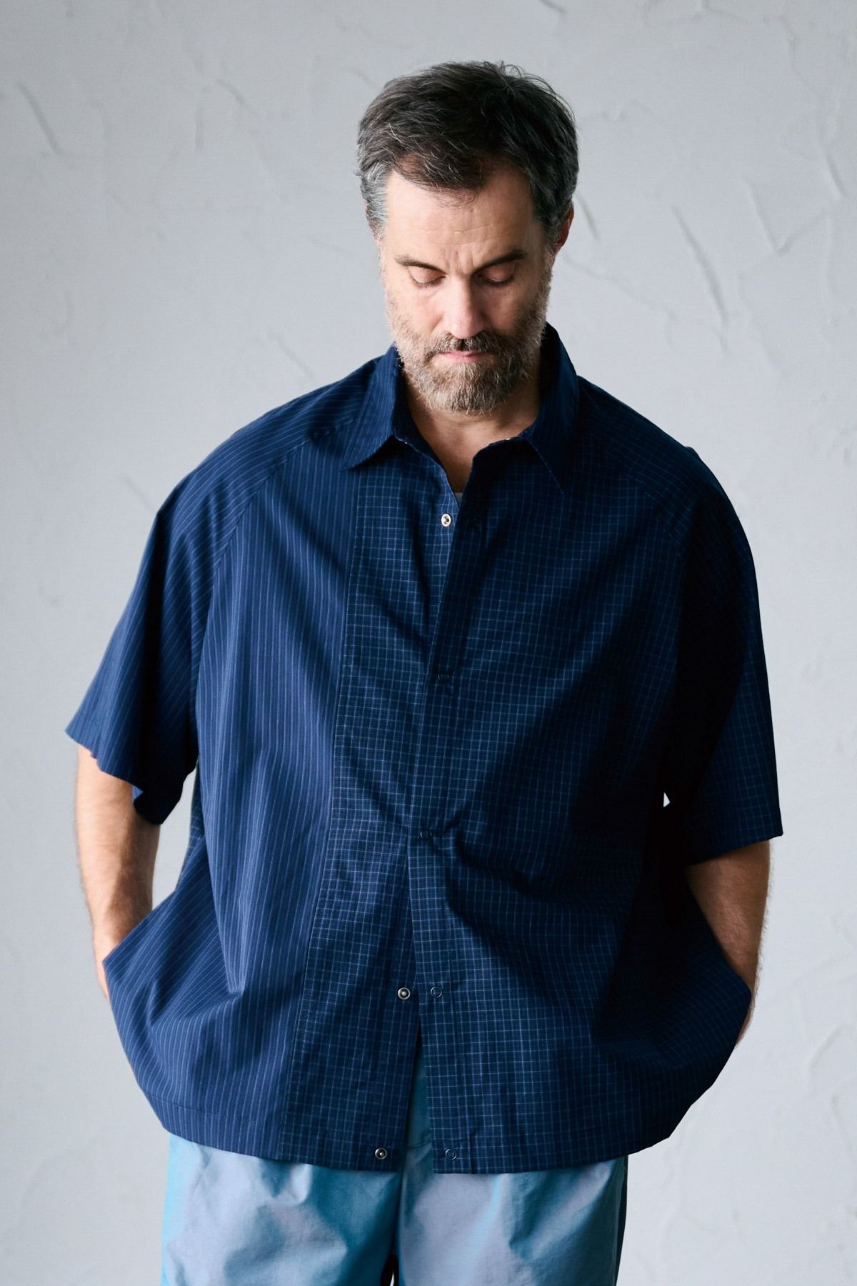 BURROUGHS / CRAZY SS SHIRT 半袖シャツ - NAVY