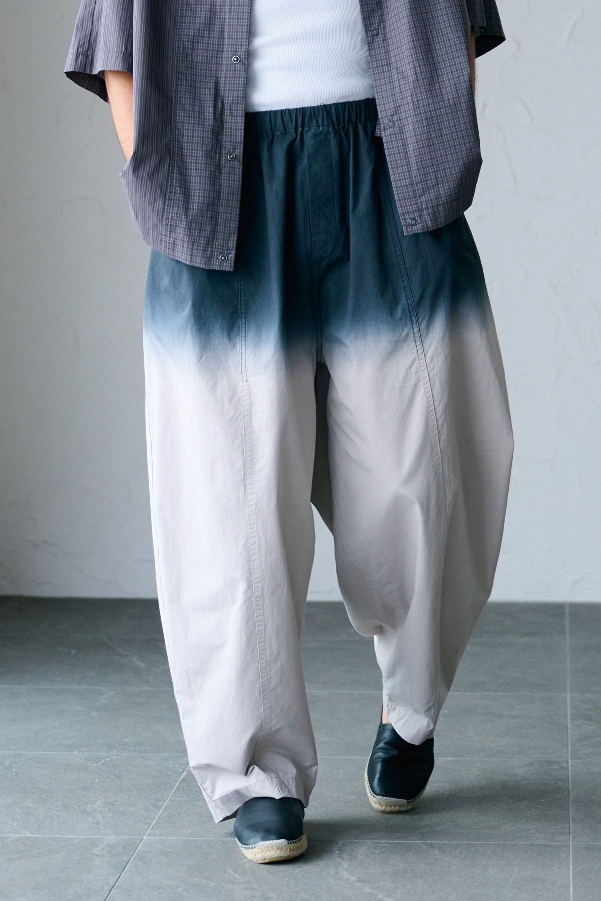 RAOUL / STEP DYEING PANT グラデーション染めトラウザー - LIGHTGRAY
