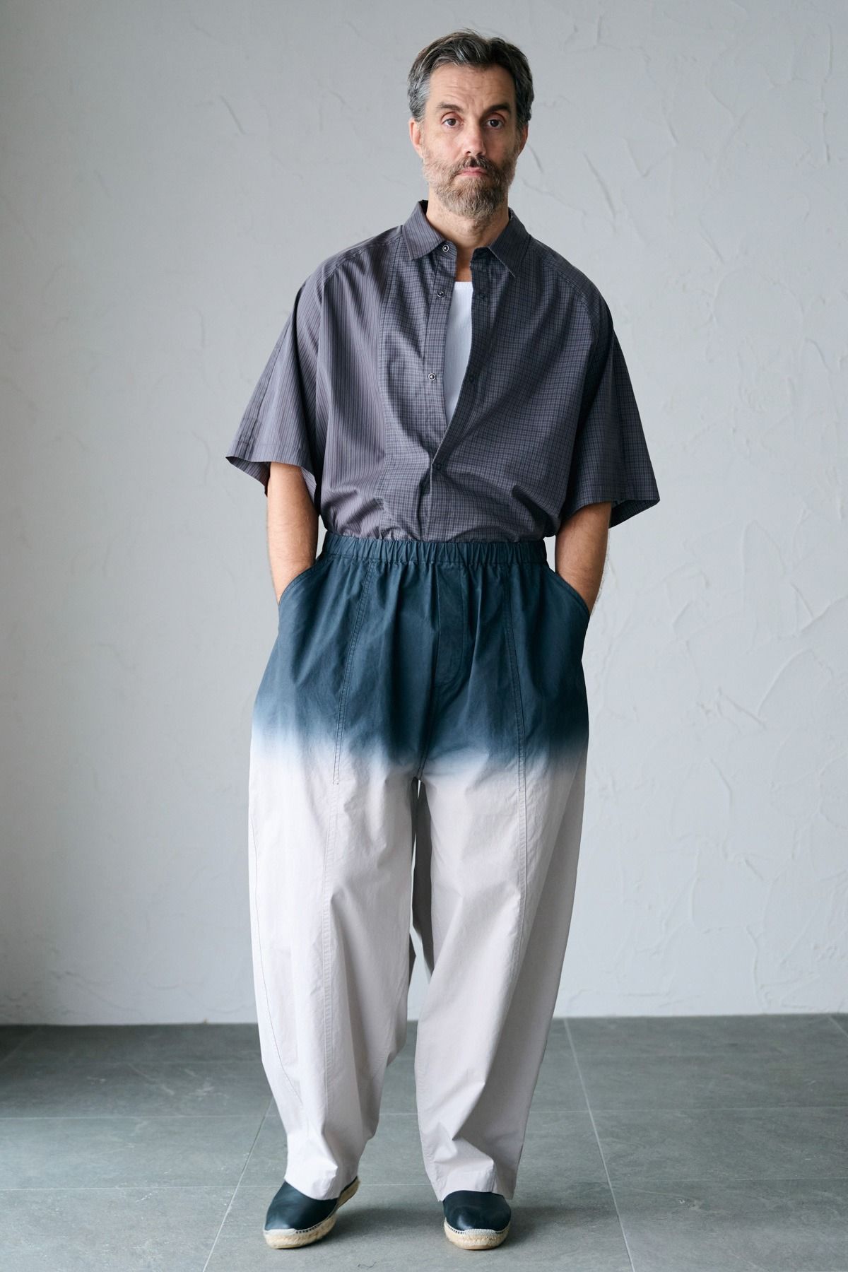 RAOUL / STEP DYEING PANT グラデーション染めトラウザー - LIGHTGRAY