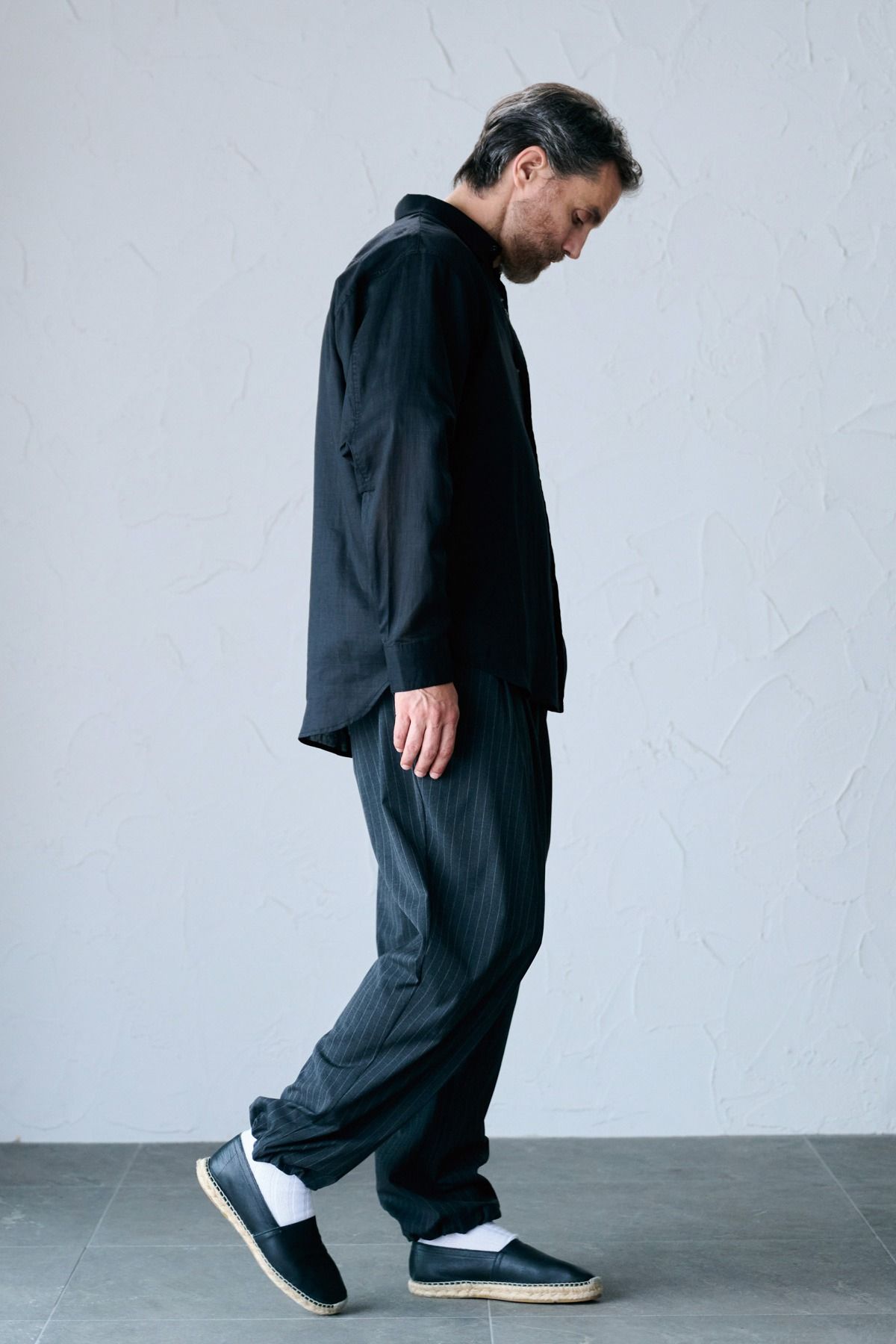 FRIESZ / LINEN LS SHIRT リネン長袖シャツ - BLACK