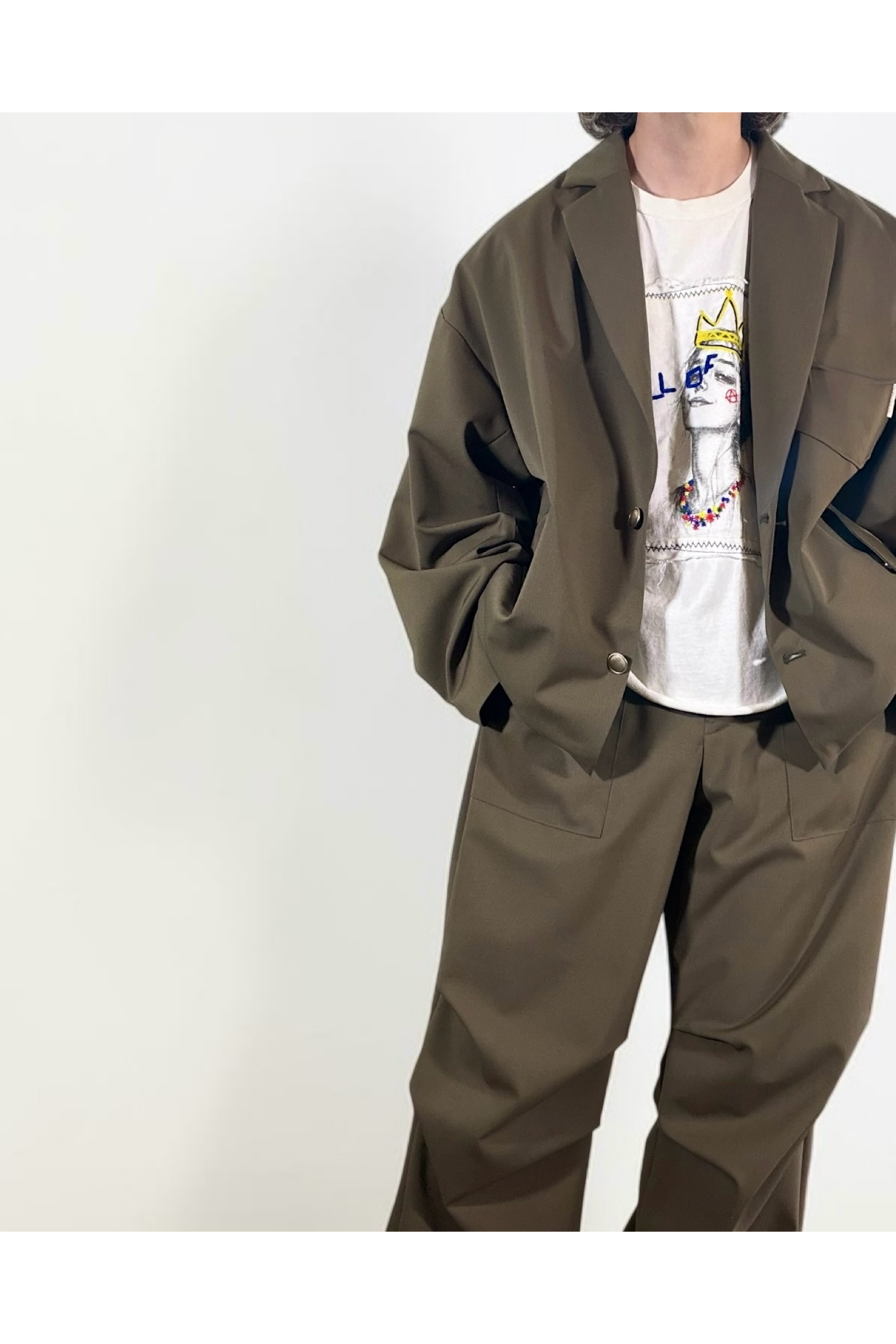 UTILITY FORMAL-JK / ユーティリティフォーマルジャケット : ラペルドジャケット - KHAKI