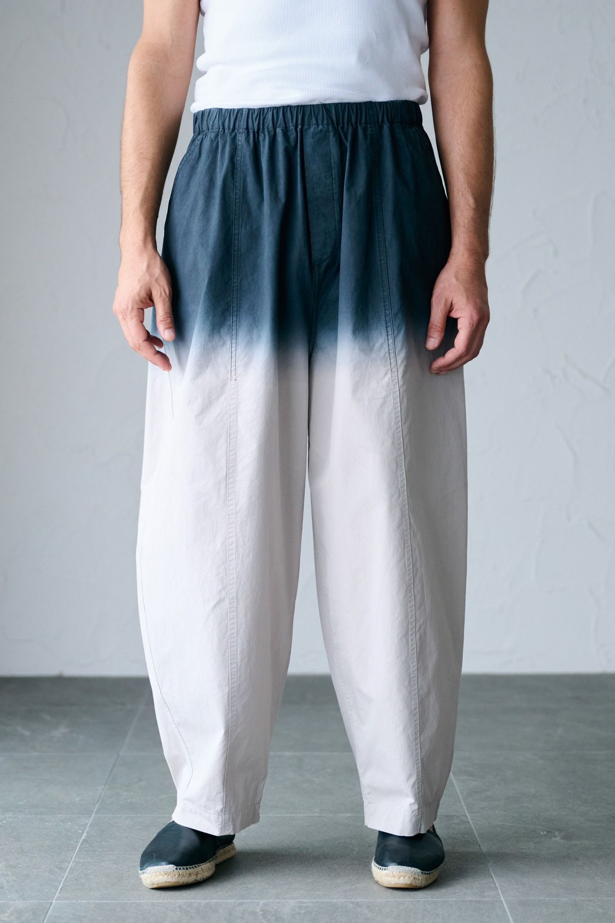 RAOUL / STEP DYEING PANT グラデーション染めトラウザー - LIGHTGRAY