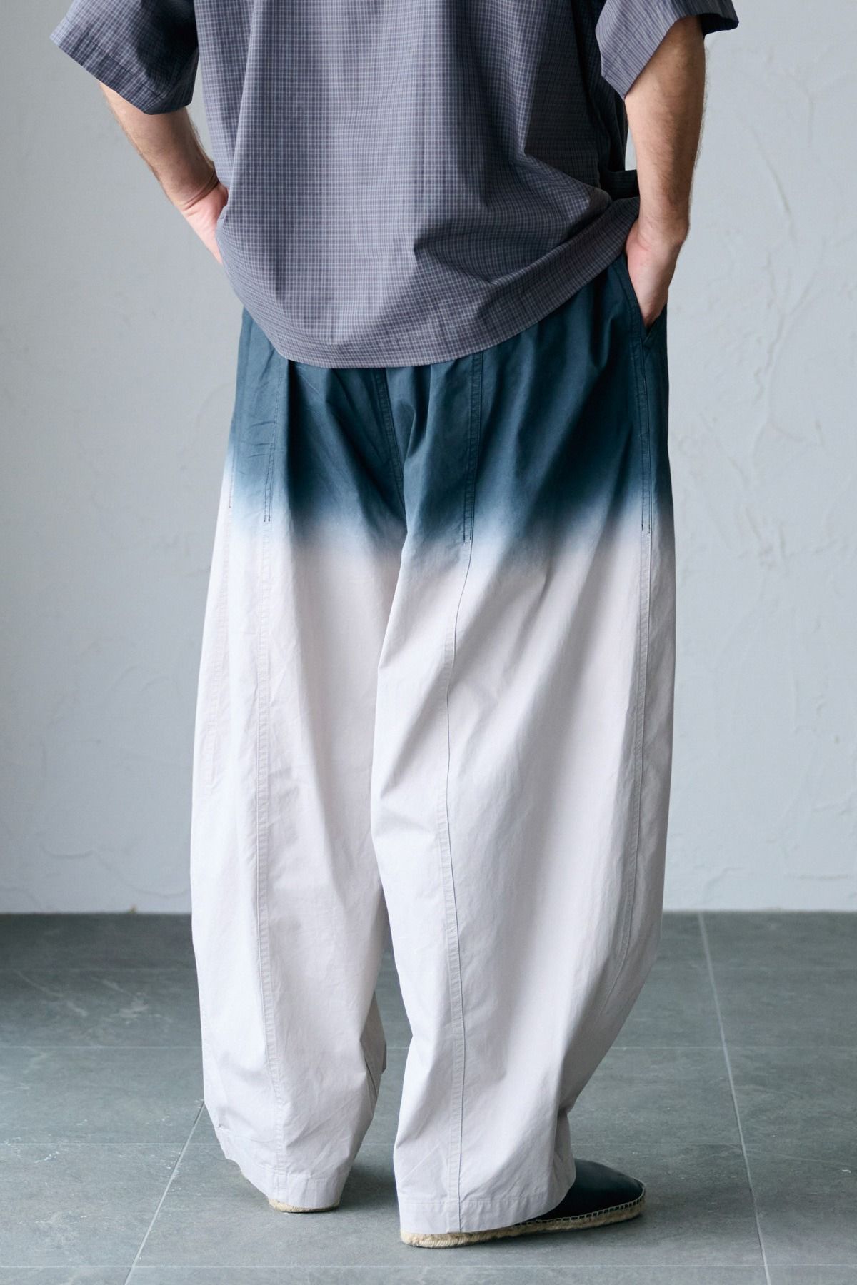 RAOUL / STEP DYEING PANT グラデーション染めトラウザー - LIGHTGRAY