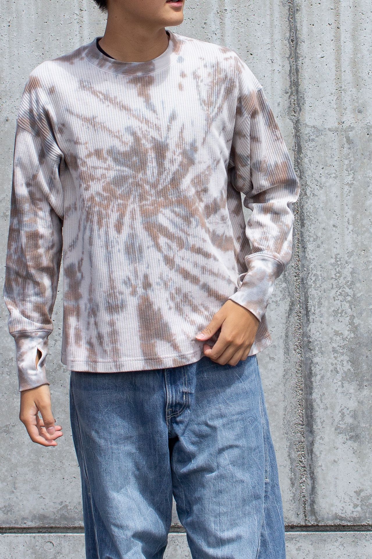 tie-dye thermal longsleeve Tee / タイダイサーマルロンTee