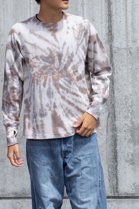 tie-dye thermal longsleeve Tee / タイダイサーマルロンTee