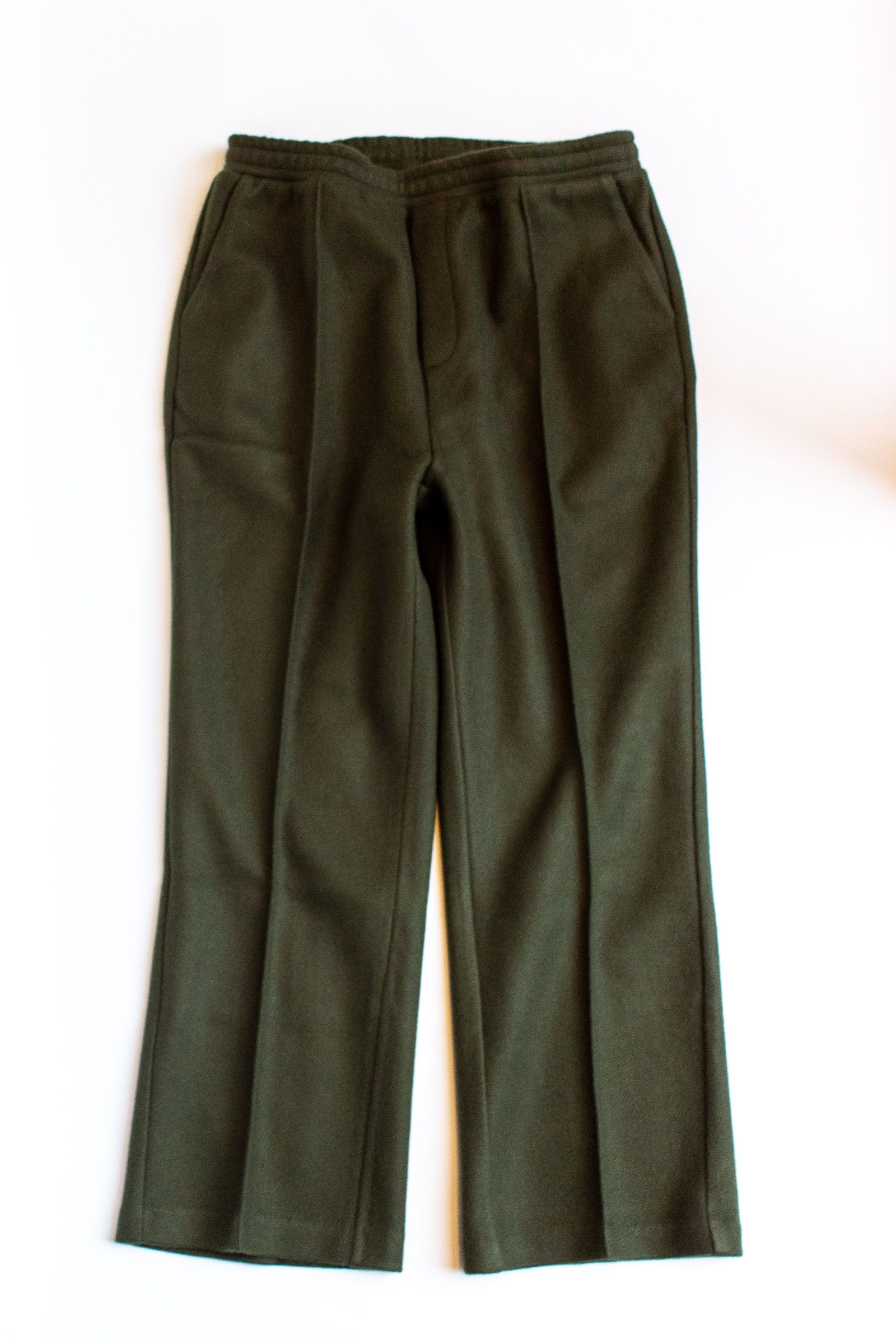 フレアパンツ : WIDE FLARE TROUSER "PORD" / ワイドフレアートラウザー - カーキ