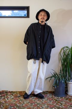 roundabout - バンドカラービッグシャツ : S/S Band Collar Big Shirt