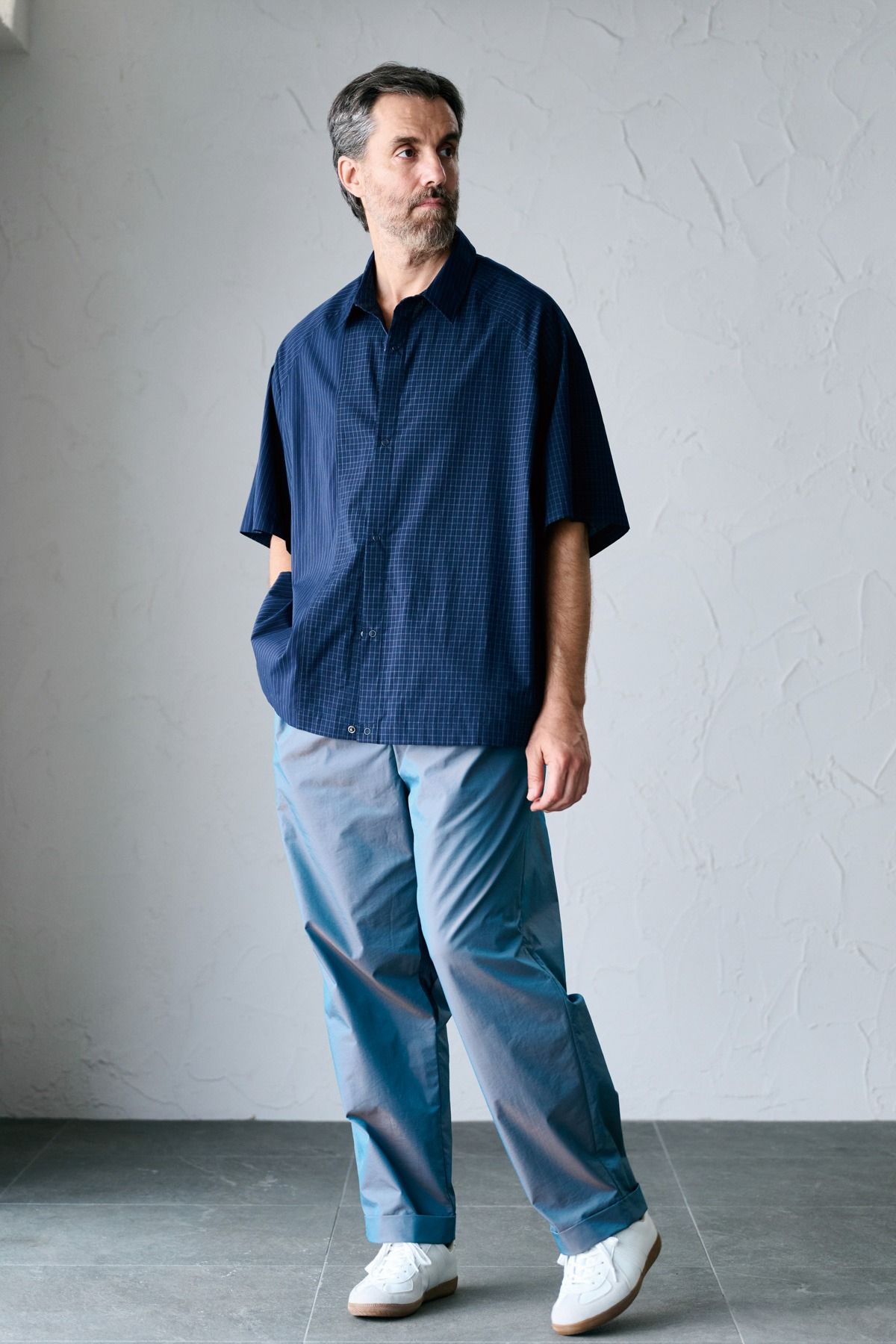 BURROUGHS / CRAZY SS SHIRT 半袖シャツ - NAVY
