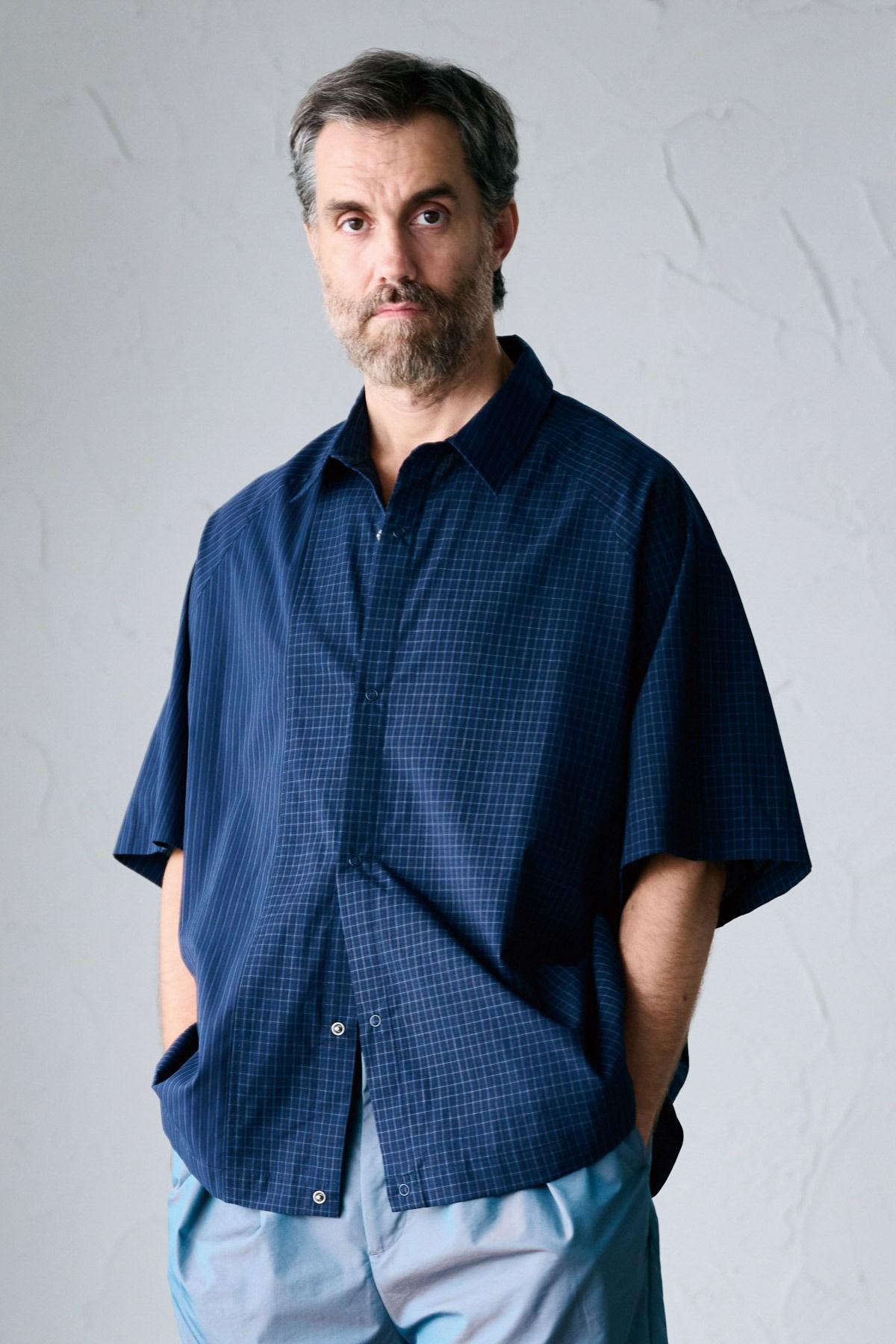 BURROUGHS / CRAZY SS SHIRT 半袖シャツ - NAVY