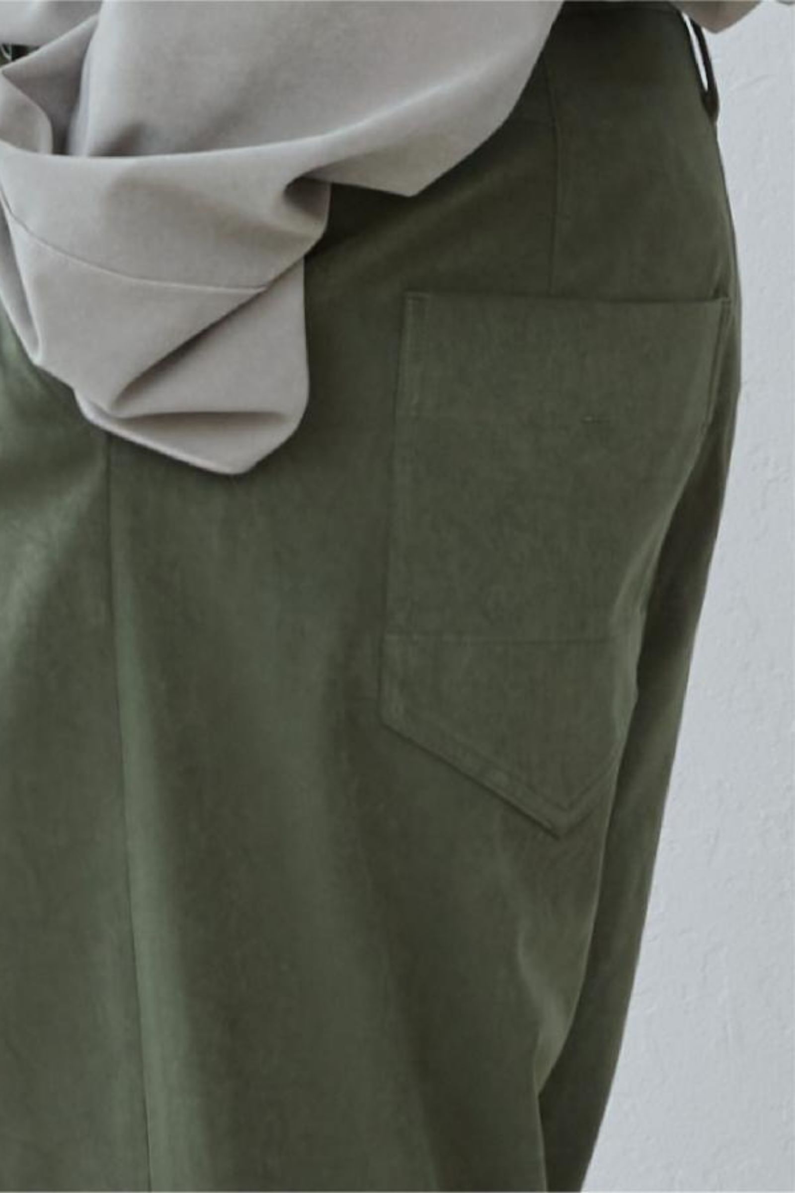 VEAGAN SUEDE TROUSERS  / ヴィーガンスエードトラウザーズ "MCADAM" - KHAKI