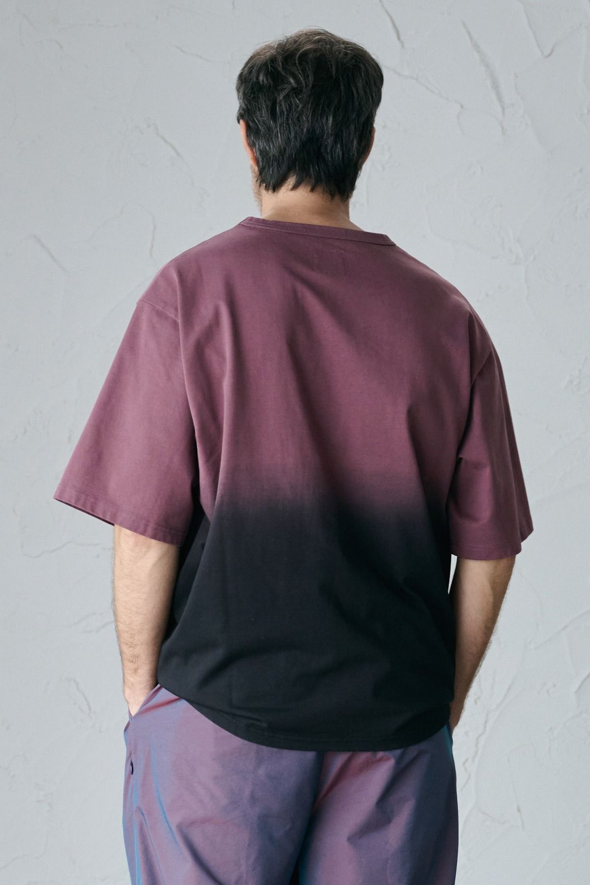 PABLO / STEP DYEING TOP グラデーション染めTシャツ - SMOKEPINK