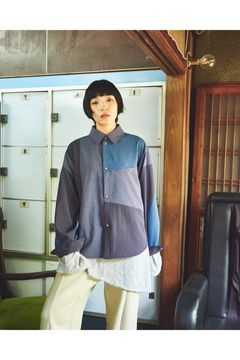 FADE COLOR-SH / フェードカラーシャツ : レギュラーカラーシャツ - BLUE