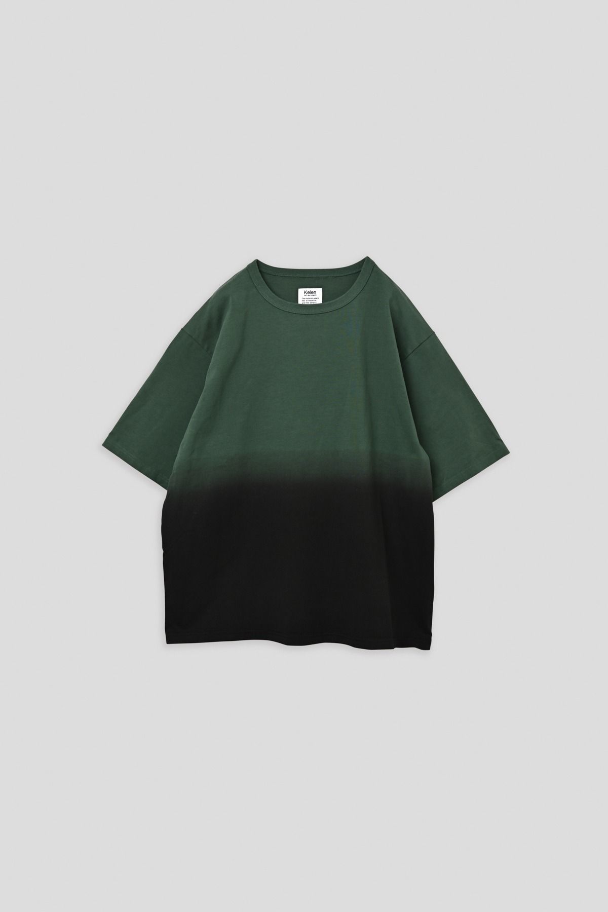 PABLO / STEP DYEING TOP グラデーション染めTシャツ - GREEN