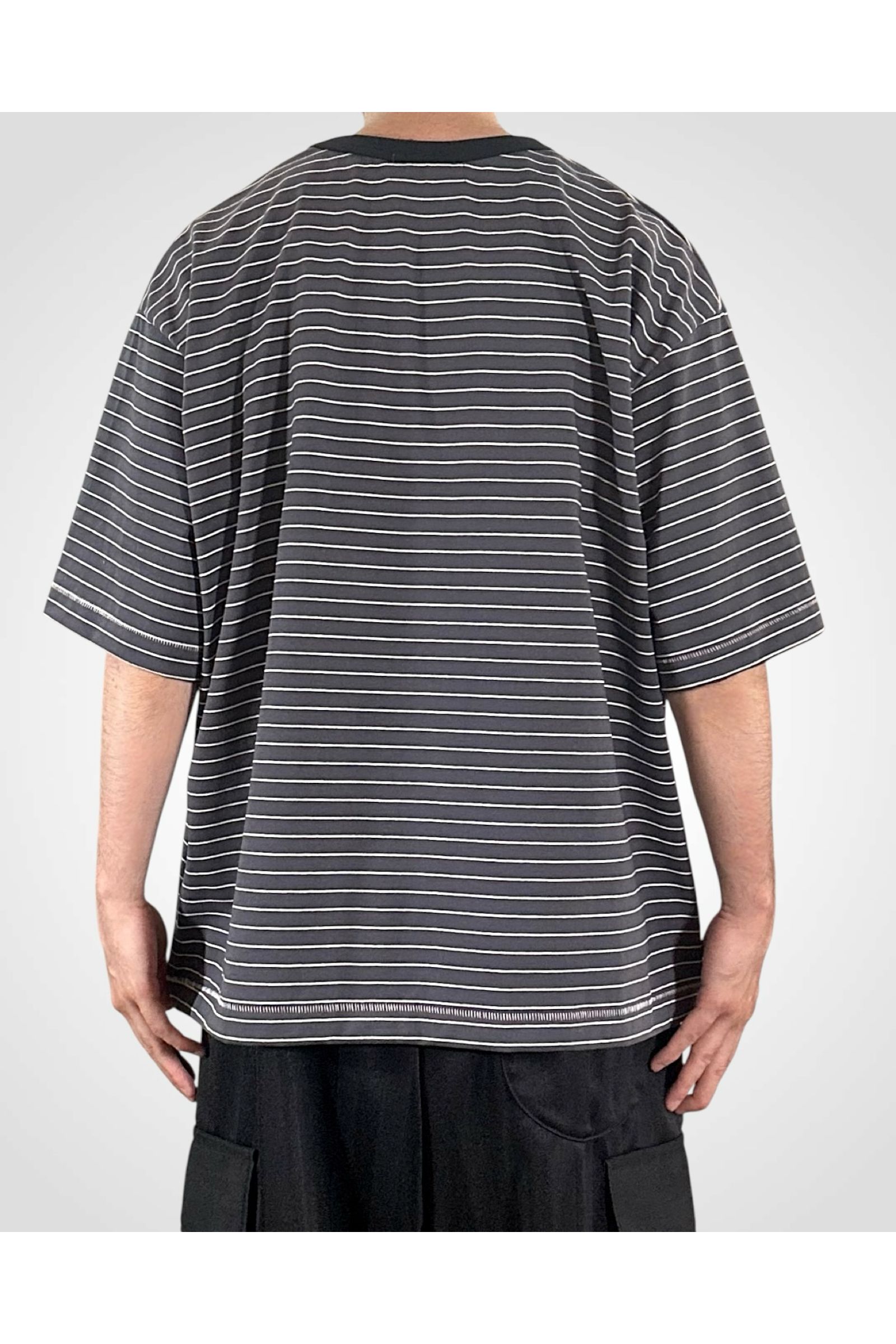 ECHOES-TEE  / エコーズTシャツ : ボーダーTシャツ - GRAY