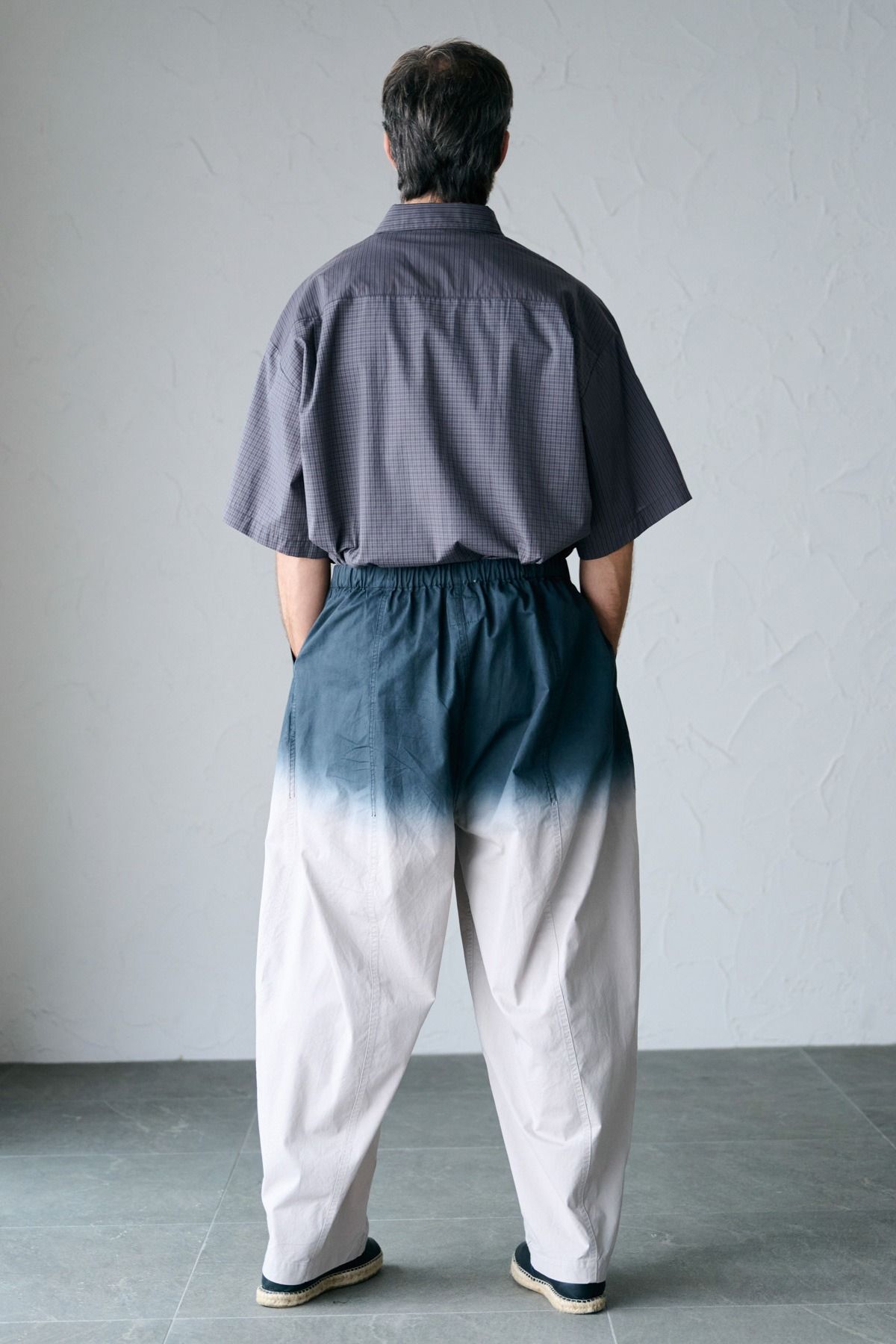 RAOUL / STEP DYEING PANT グラデーション染めトラウザー - LIGHTGRAY