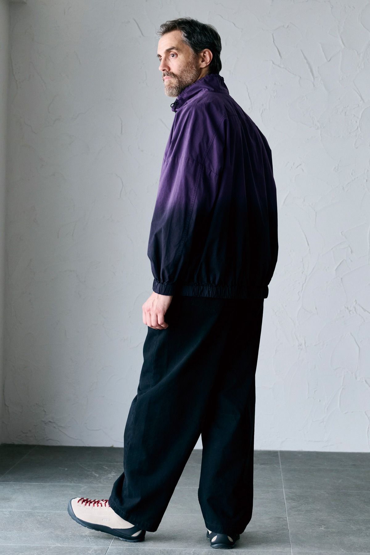VILLON / STEP DYEING JACKET グラデーション染めトラックジャケット - PURPLE