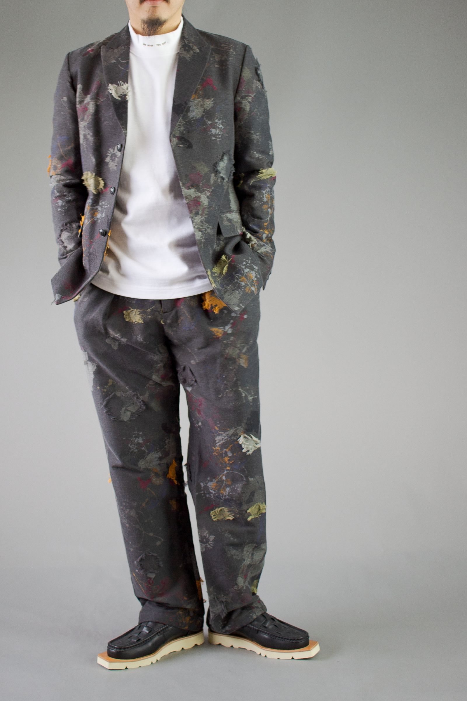 79200円meagratia 、paint jacquard JKT・trousers - テーラードジャケット