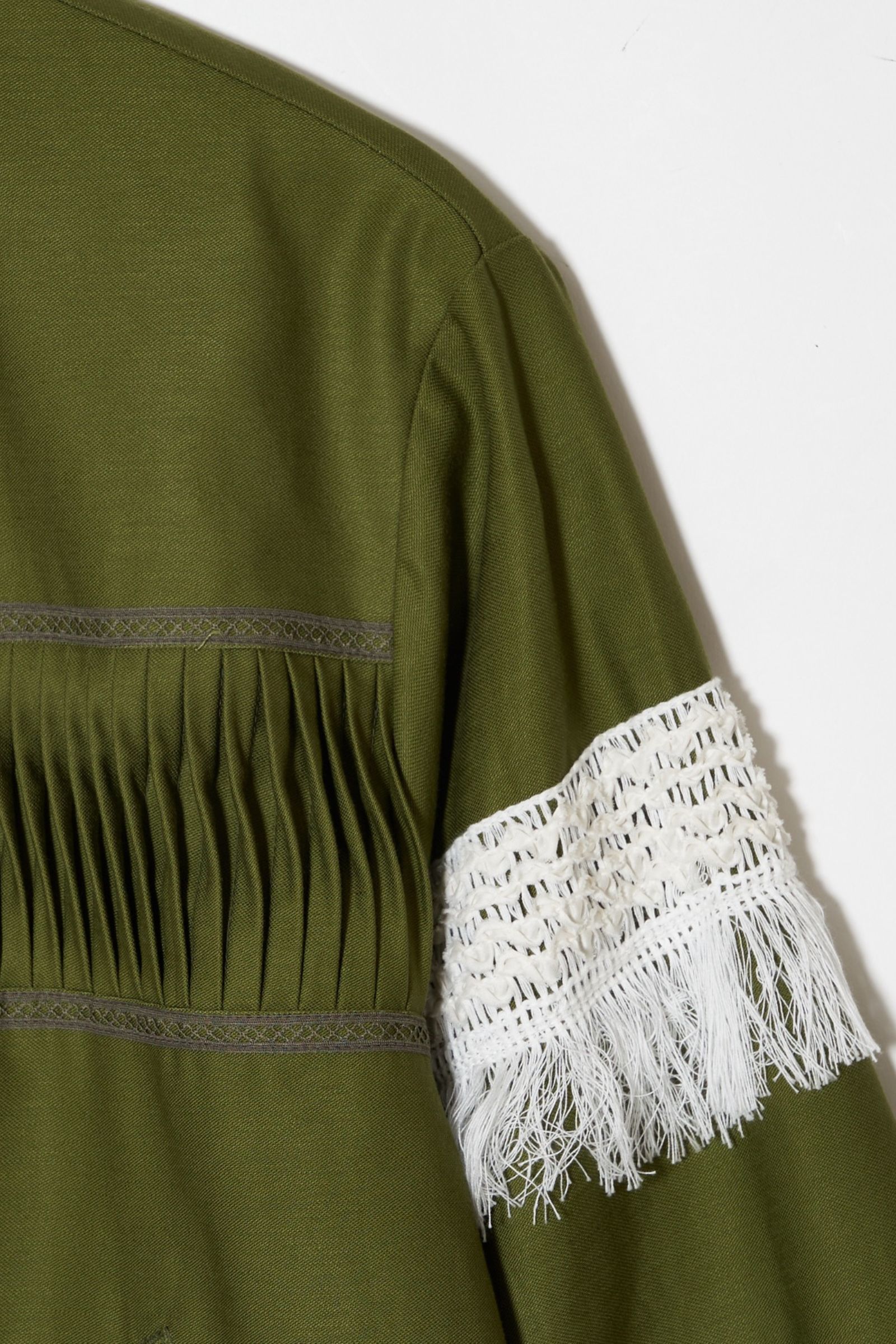 MA-1ブルゾン : Military satin fringe BL / ミリタリーサテンフリンジブルゾン - khaki