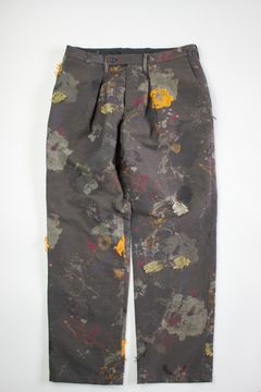 paint jacquard trousers - charcoal gray