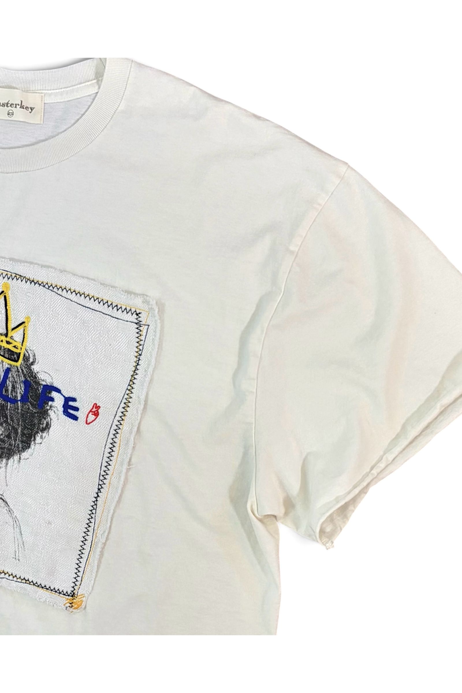 HELL OF A LIFE-TEE / ヘル オブ ア ライフ Tシャツ : 刺繍デザインTシャツ - WHITE