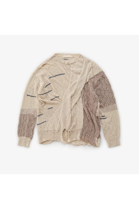 Mixed texture Knit / ミックステクスチャーニット - BEIGE