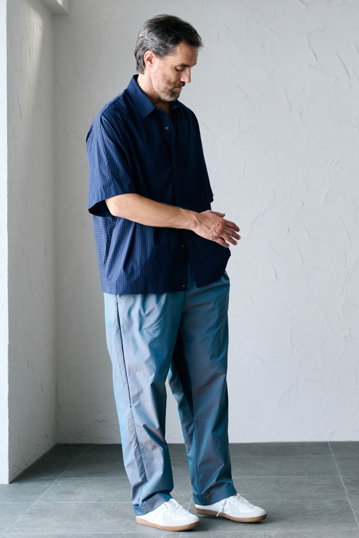 BURROUGHS / CRAZY SS SHIRT 半袖シャツ - NAVY