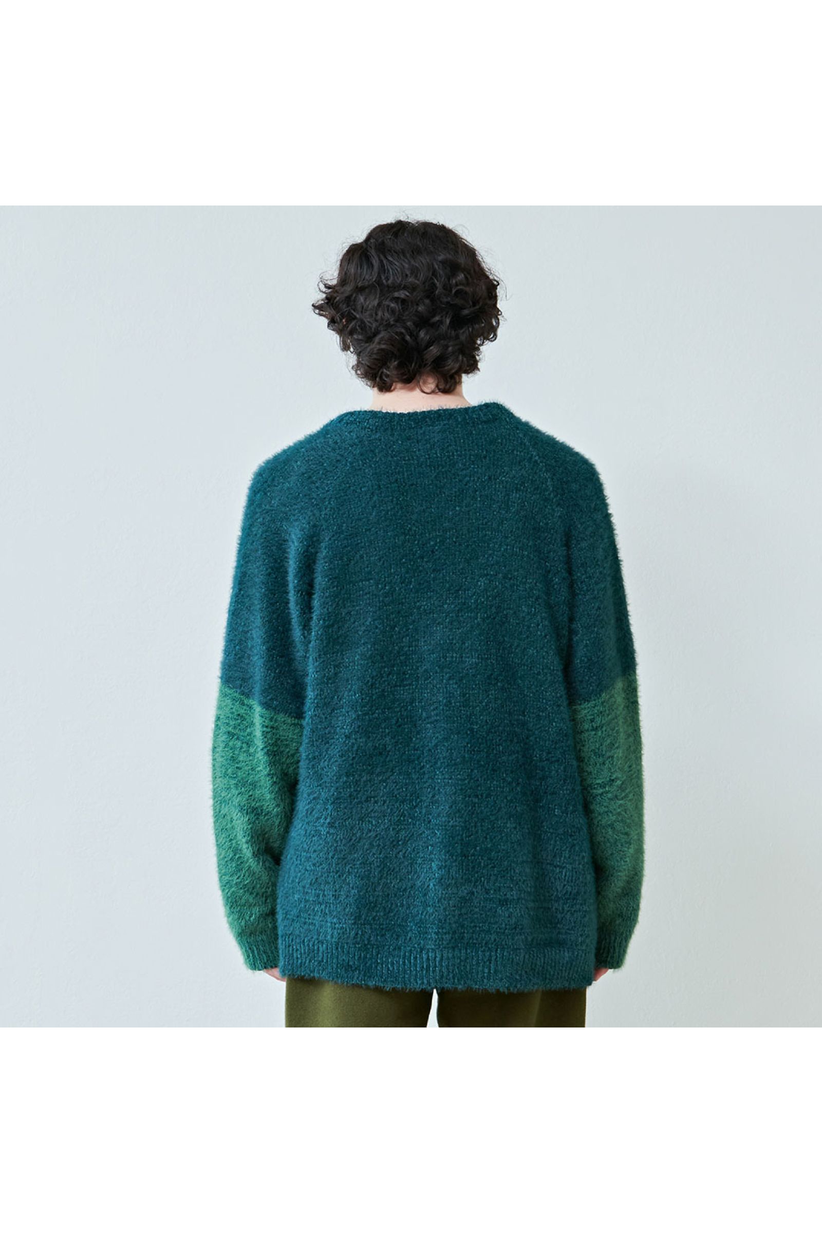 カーディガン : SHAGGY CARDIGAN "TOOCI" / シャギーカーディガン - グリーン