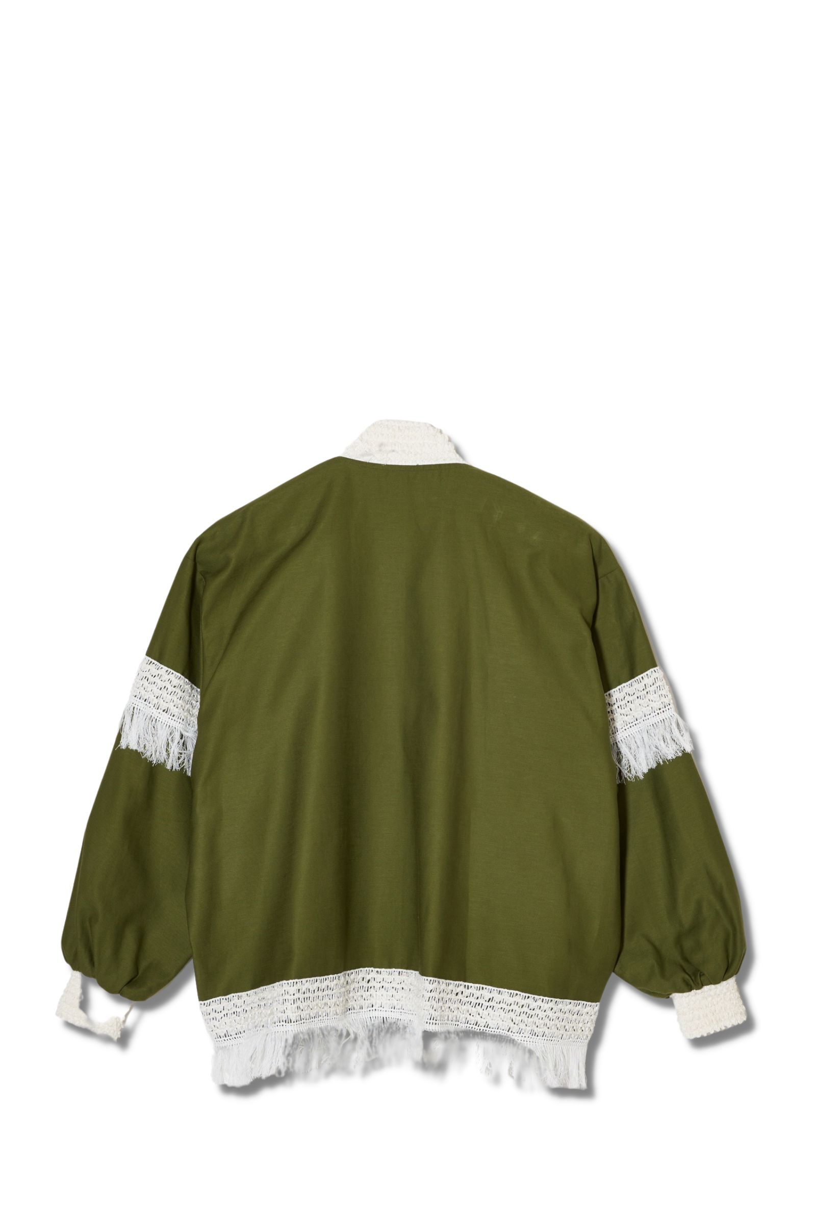 MA-1ブルゾン : Military satin fringe BL / ミリタリーサテンフリンジブルゾン - khaki
