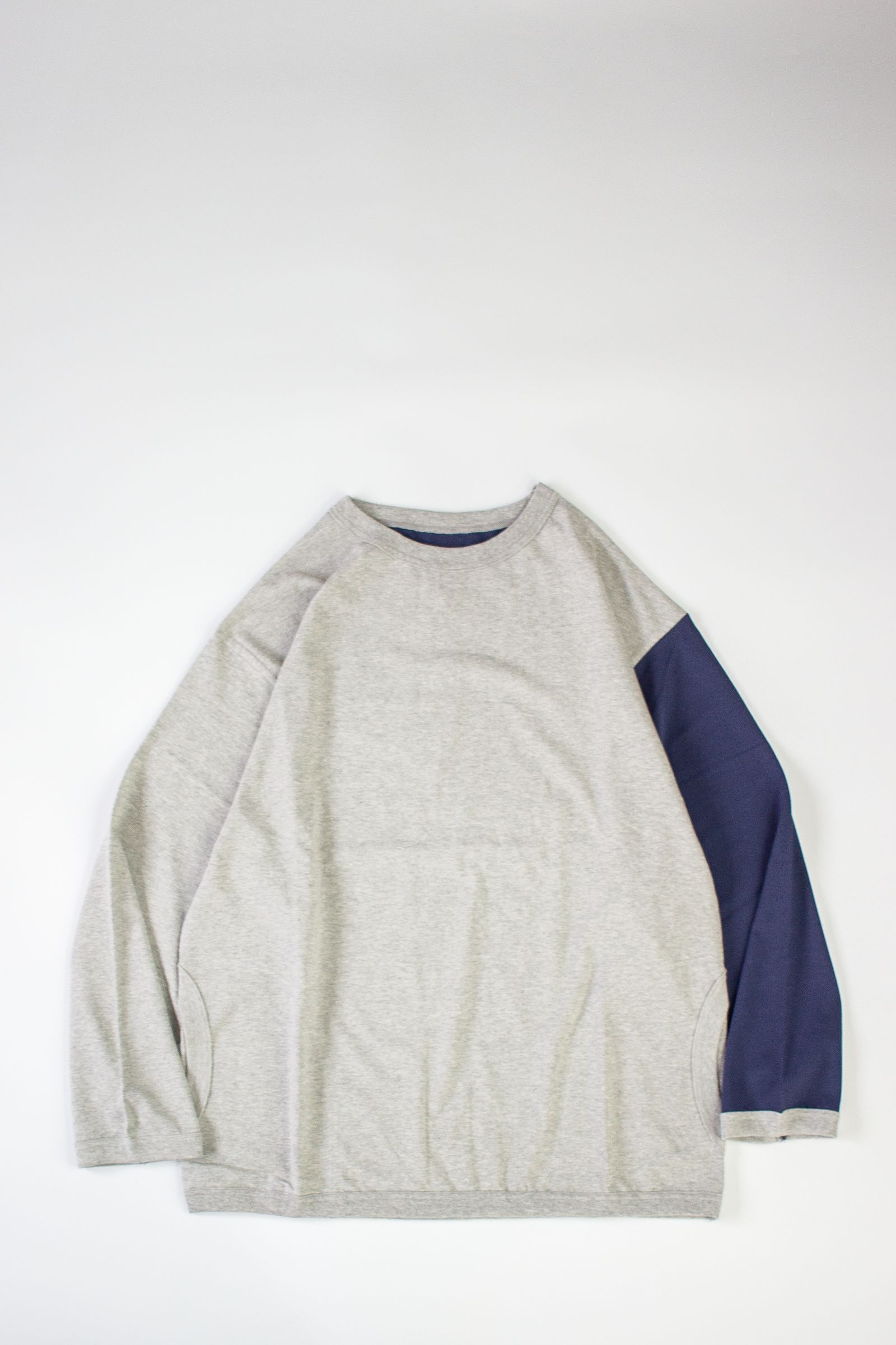 BI COLOR SLEEVE TOP / バイカラースリーブトップ "NAGEL" - GRAY