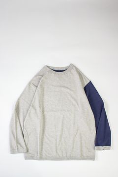 BI COLOR SLEEVE TOP / バイカラースリーブトップ "NAGEL" - GRAY