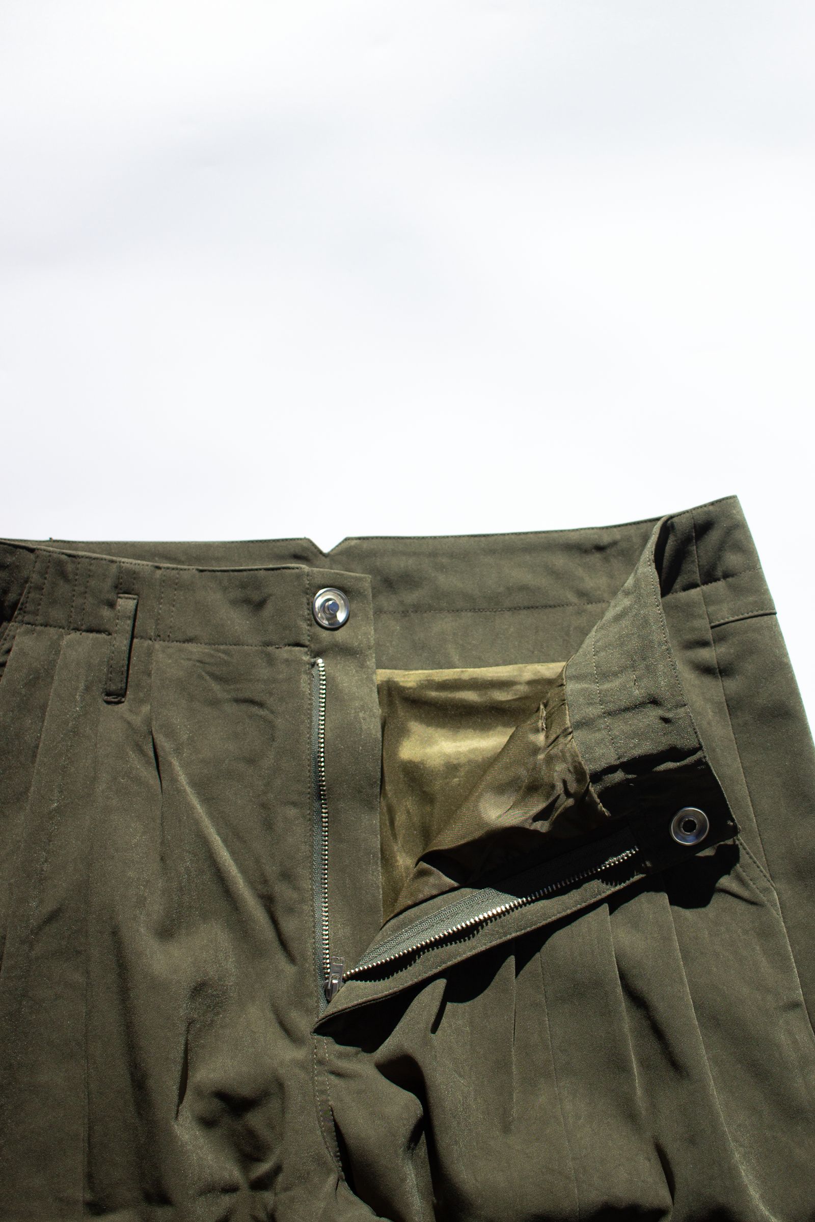 VEAGAN SUEDE TROUSERS  / ヴィーガンスエードトラウザーズ "MCADAM" - KHAKI