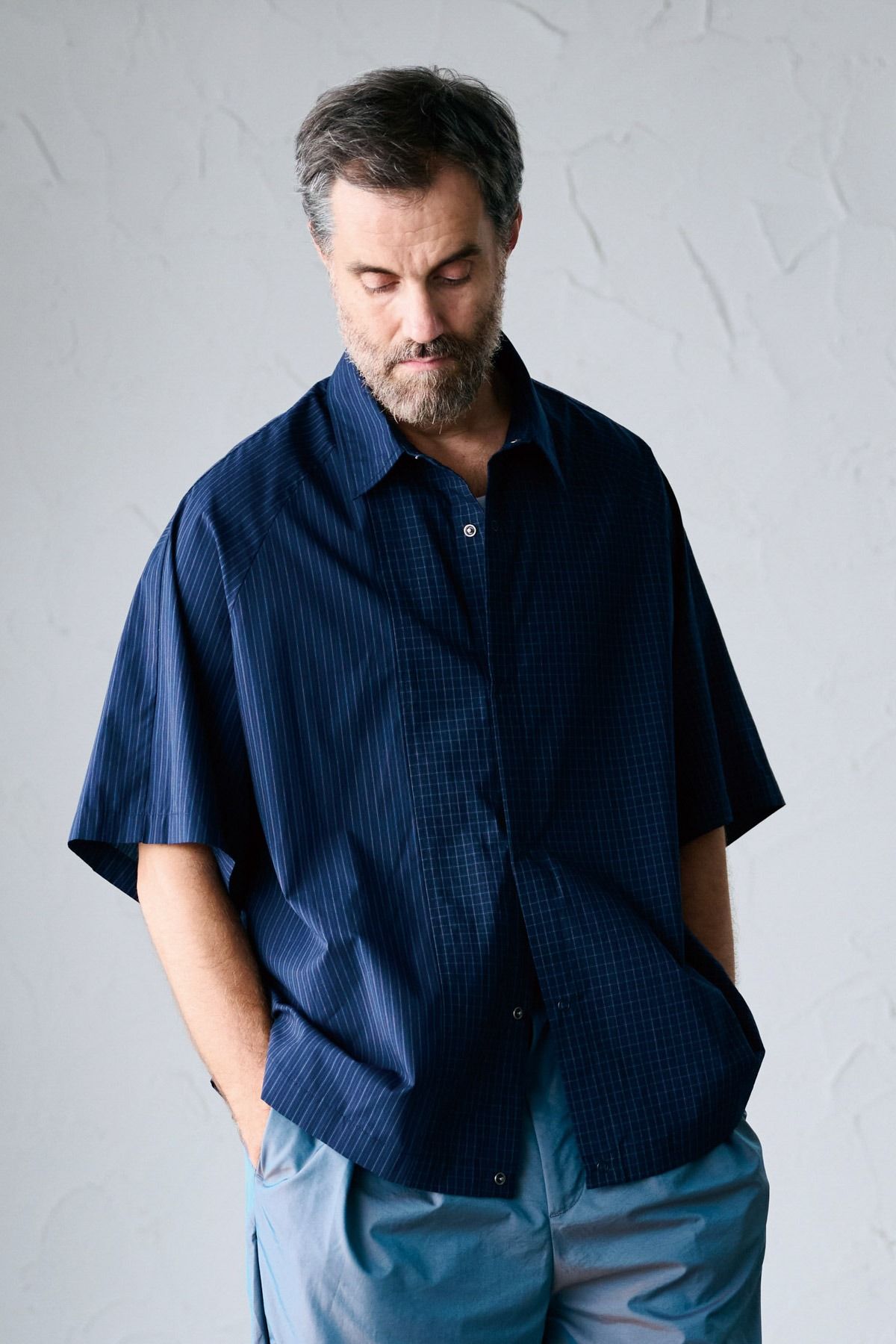 BURROUGHS / CRAZY SS SHIRT 半袖シャツ - NAVY