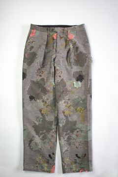 paint jacquard trousers - gray