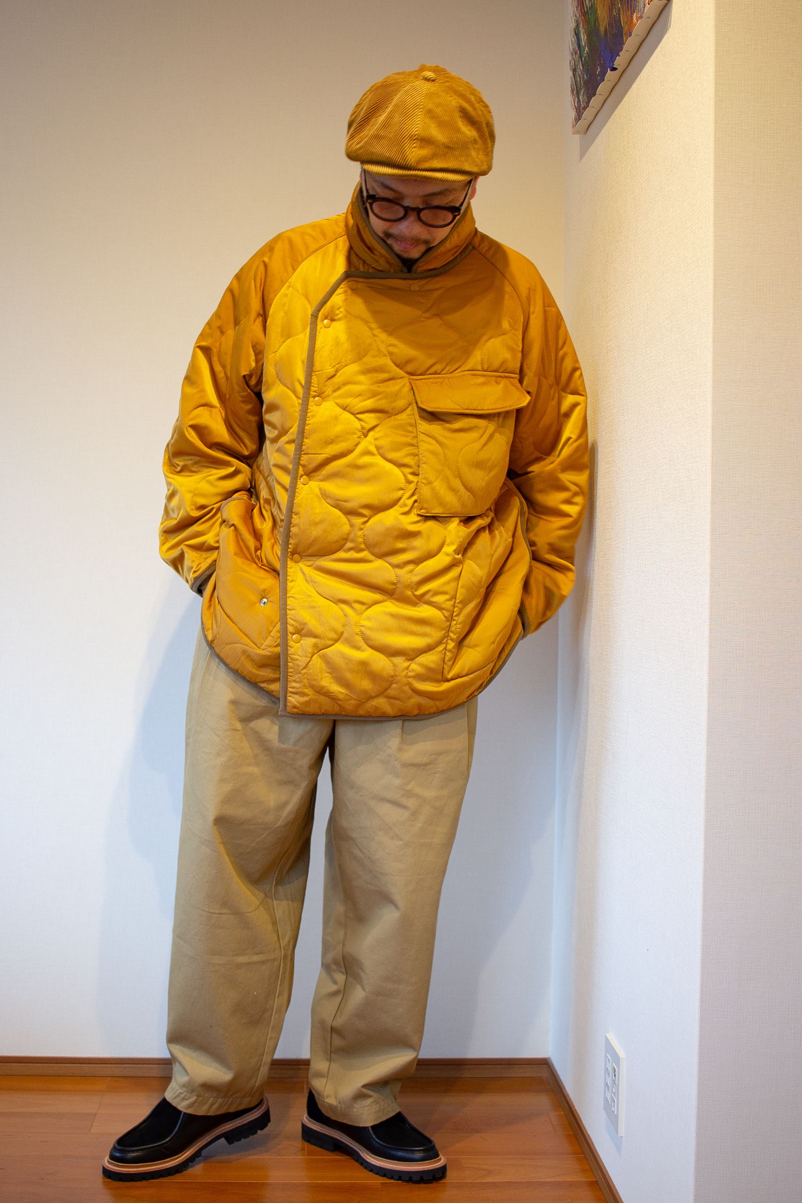 キルティングジャケット  : WIDE NURSING JACKET "BRABHAM" / ワイドナージングジャケット - マスタード