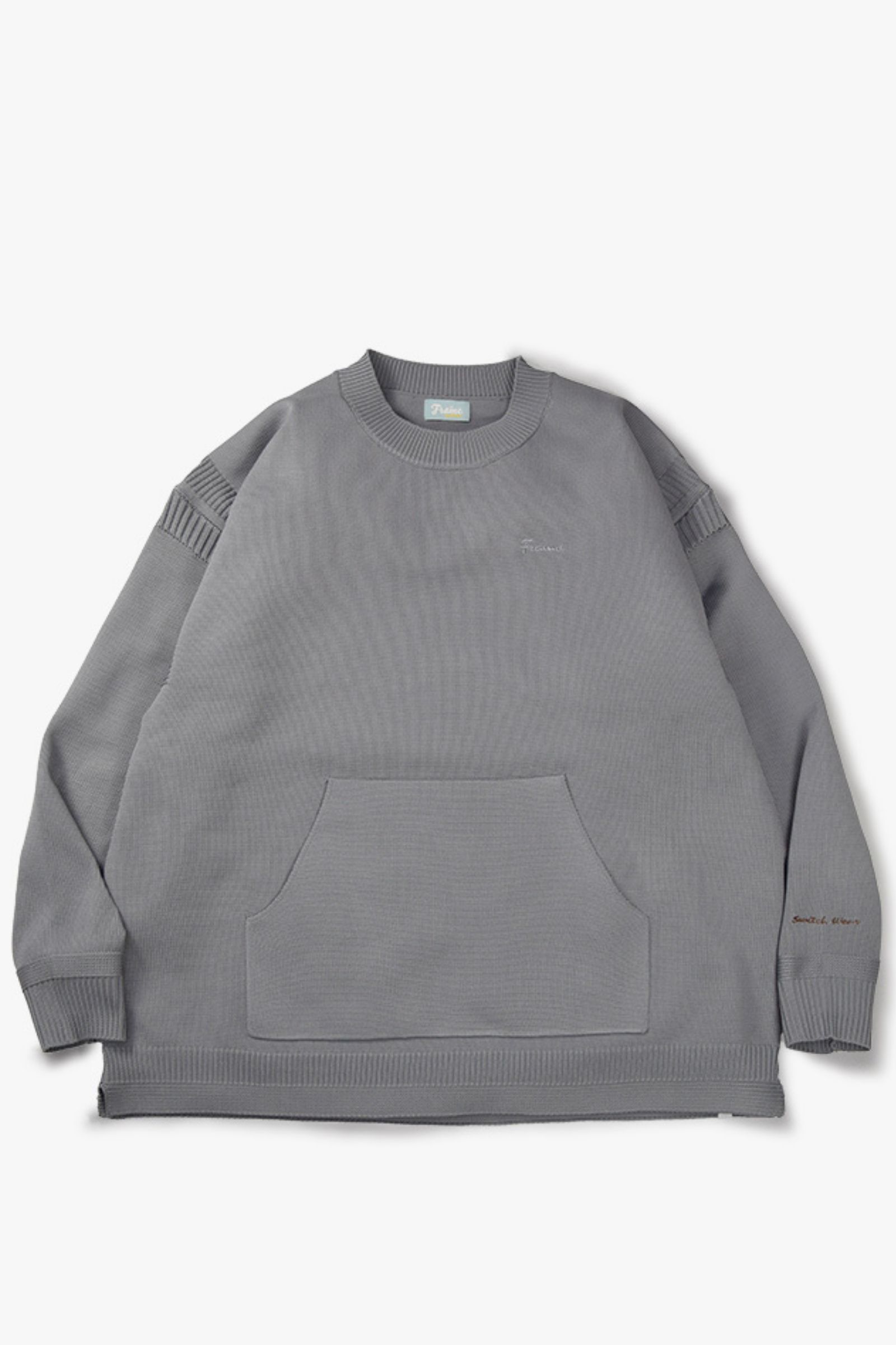 Frame switchwear - KANGAROO POCKET KNIT PULLOVER - BROWN | tomoshibi