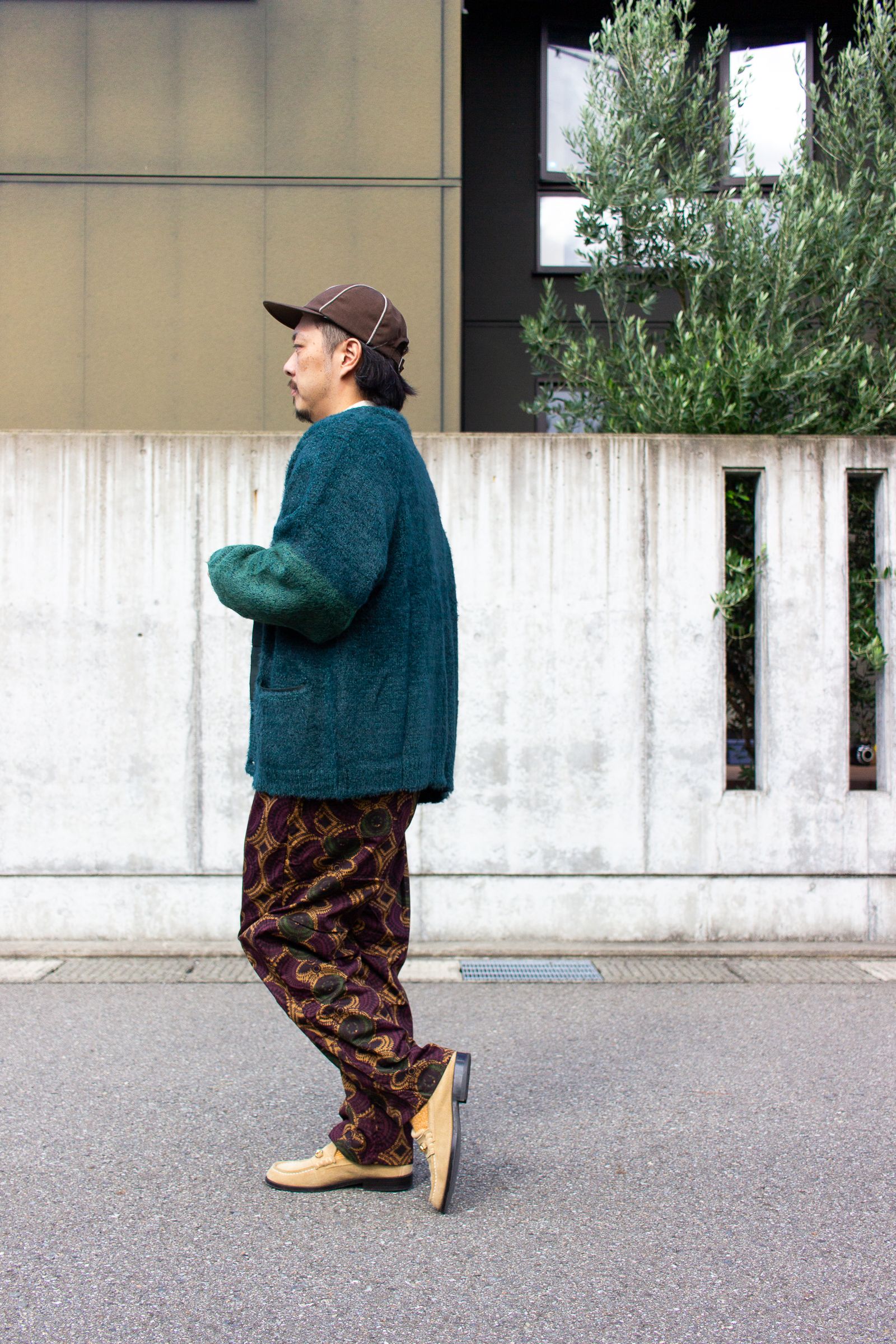 カーディガン : SHAGGY CARDIGAN "TOOCI" / シャギーカーディガン - グリーン