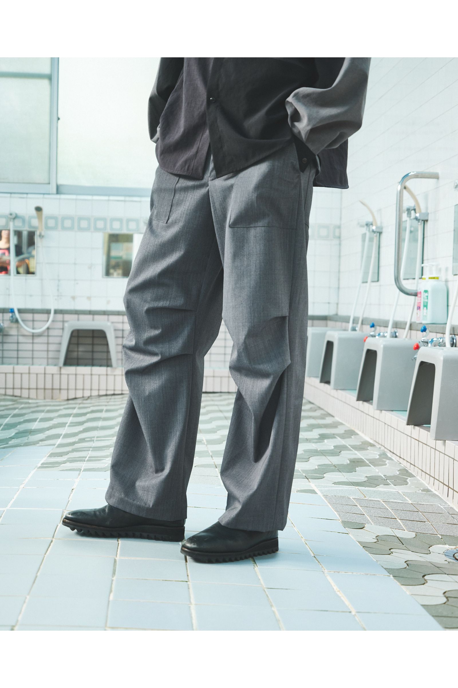 UTILITY FORMAL-PT / ユーティリティフォーマルパンツ : スラックス - GRAY