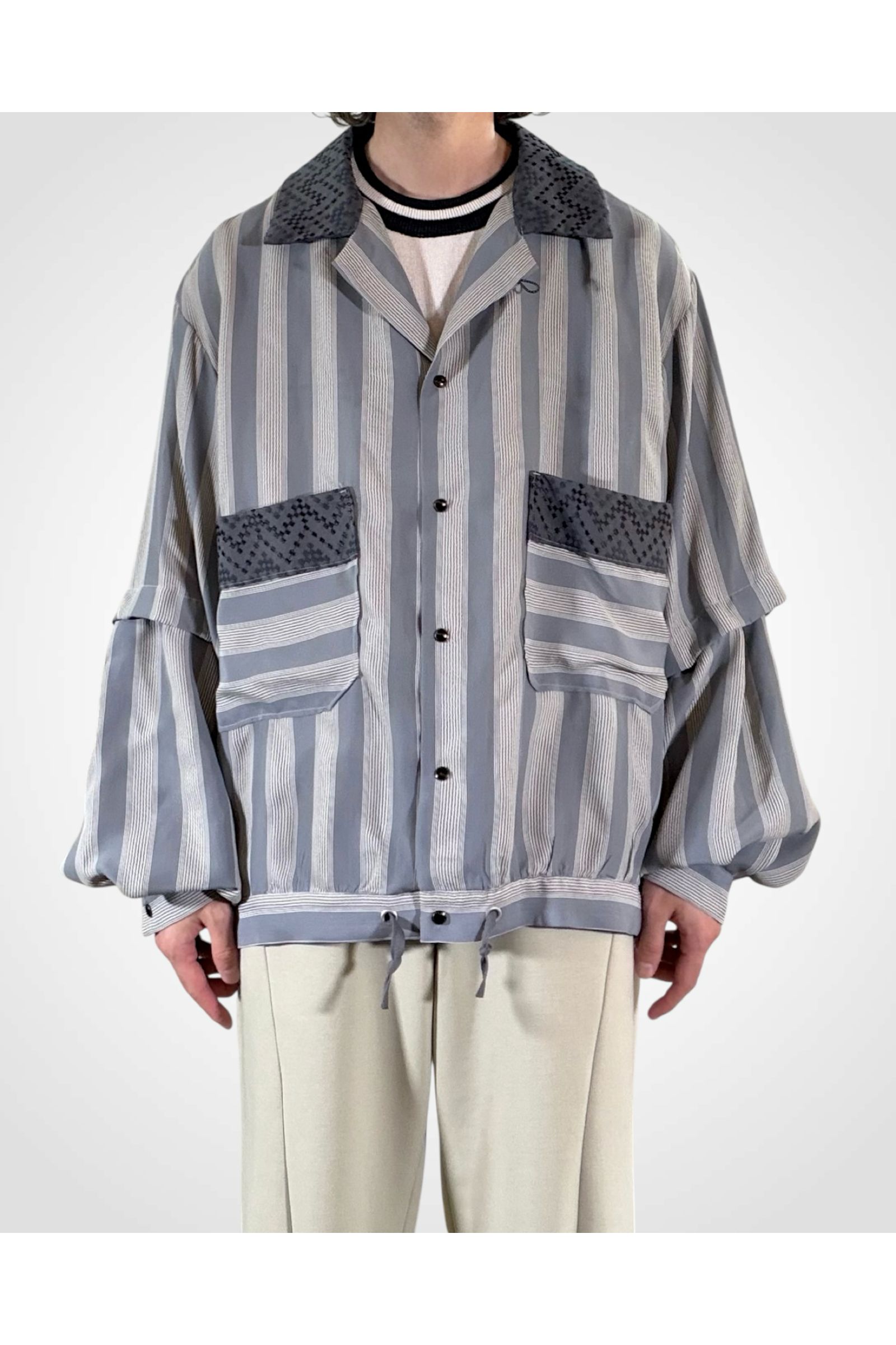 GOODFELLAS-SH / グッドフェローズシャツ : 開襟シャツ - GRAY