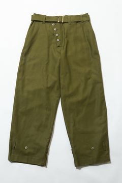 ワイドパンツ : Military satin belted PT / ミリタリーサテンベルテッドパンツ - khaki