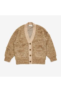 Loop tweed cardigan / ループツイードカーディガン - BEIGE